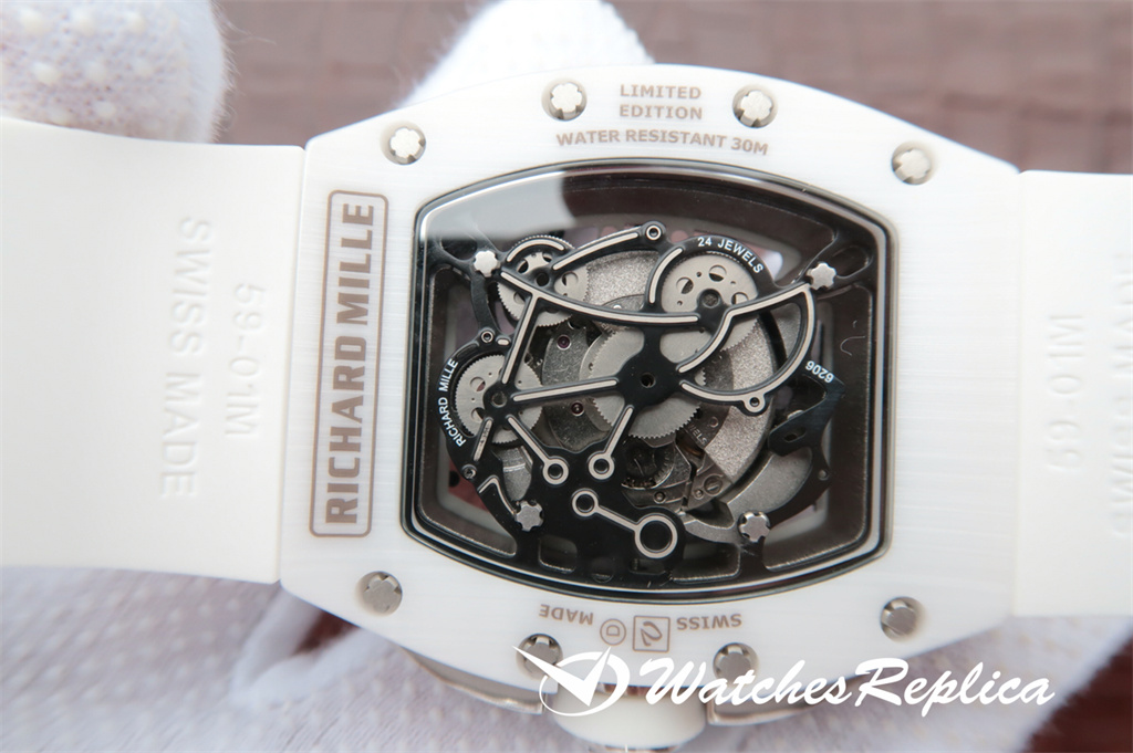 Design Esatto Richard Mille RM Tzp Tetragonal Zirconia Orologi Replica In Porcellana In Porcellana-6