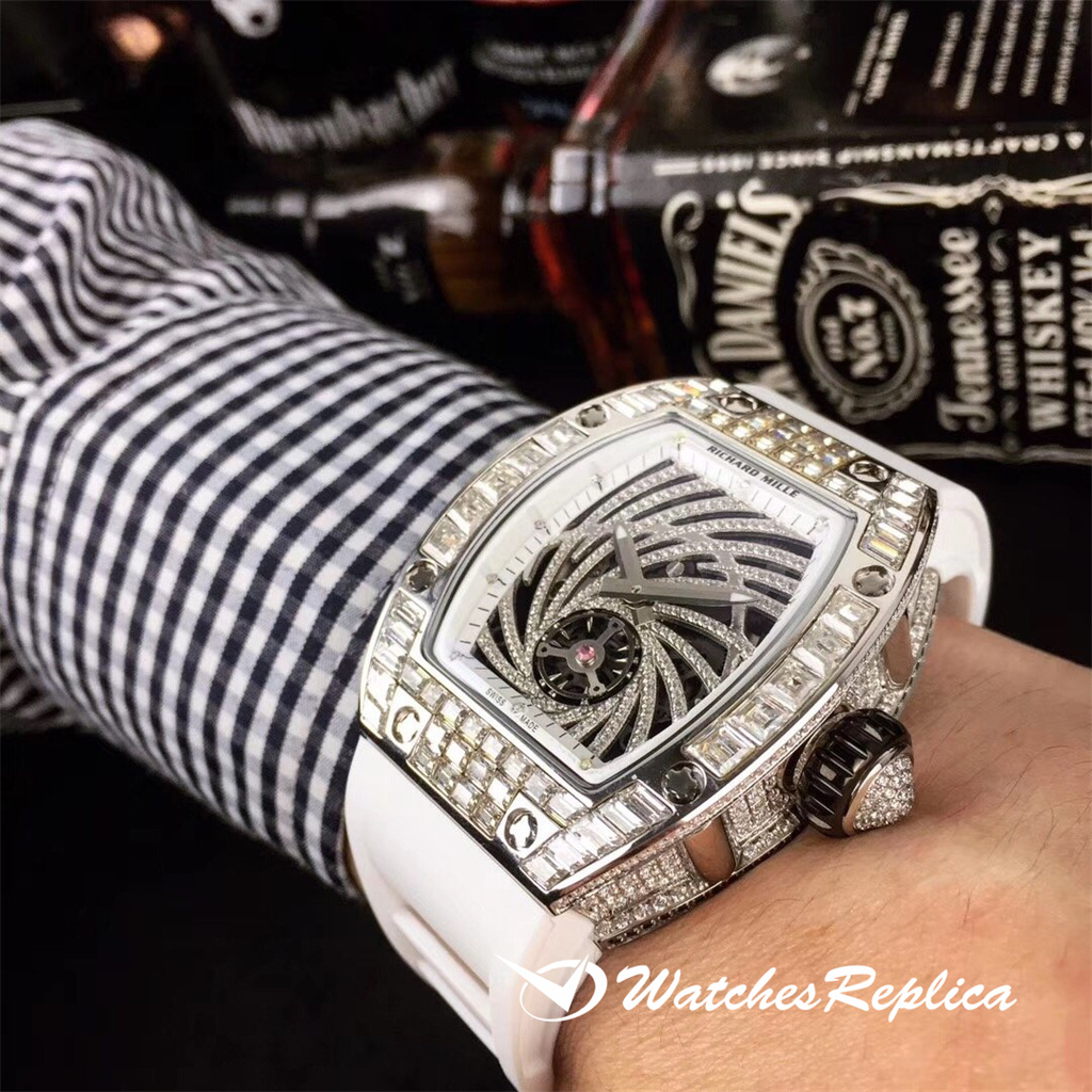 AAA Richard Mille Starry Cech Square Diamond + Swarovski Super Diamond Version Orologi Replica-1