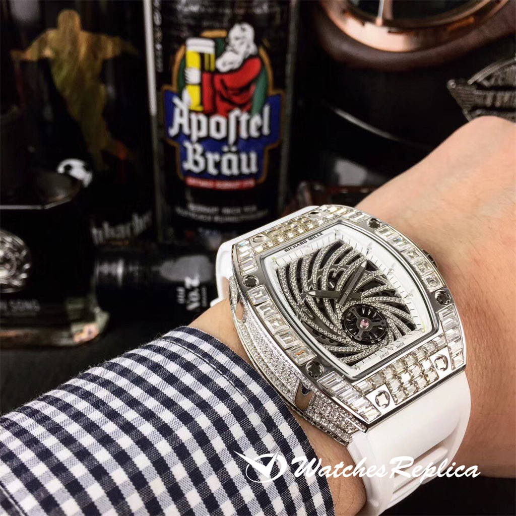 AAA Richard Mille Starry Cech Square Diamond + Swarovski Super Diamond Version Orologi Replica-2
