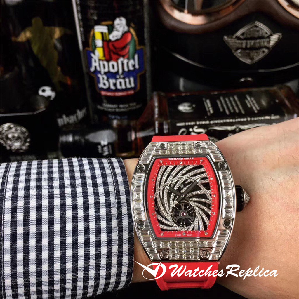 AAA Richard Mille Starry Cech Square Diamond + Swarovski Super Diamond Version Orologi Replica-5