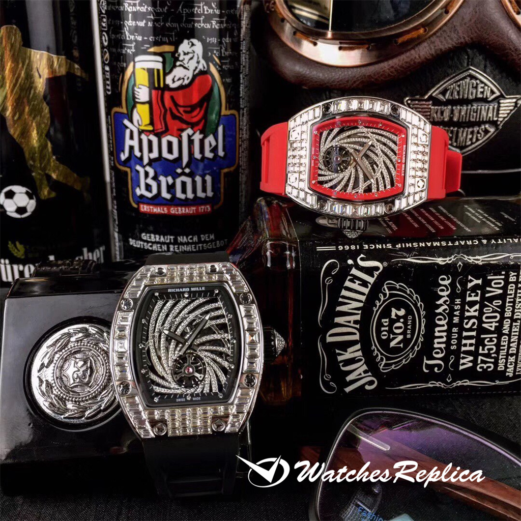 AAA Richard Mille Starry Cech Square Diamond + Swarovski Super Diamond Version Orologi Replica-7