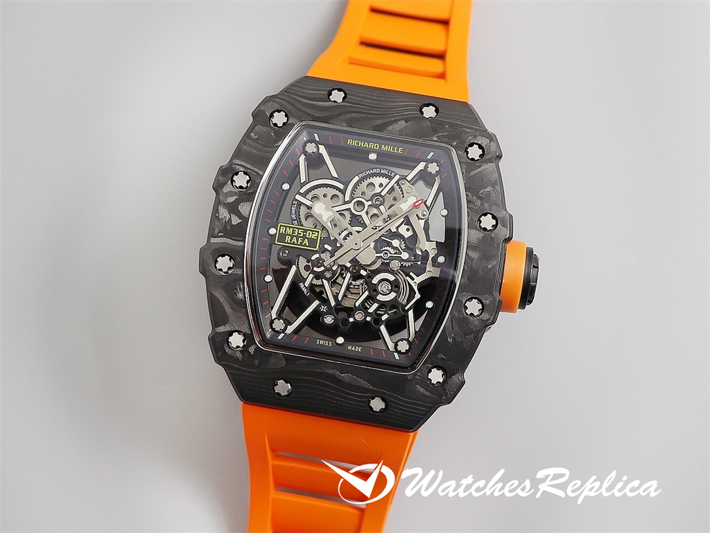 Perfect Top Richard Mille RM035 V3 Versione Aggiornata Dell'Orologi Replica In Fibra Di Carbonio Originale-1