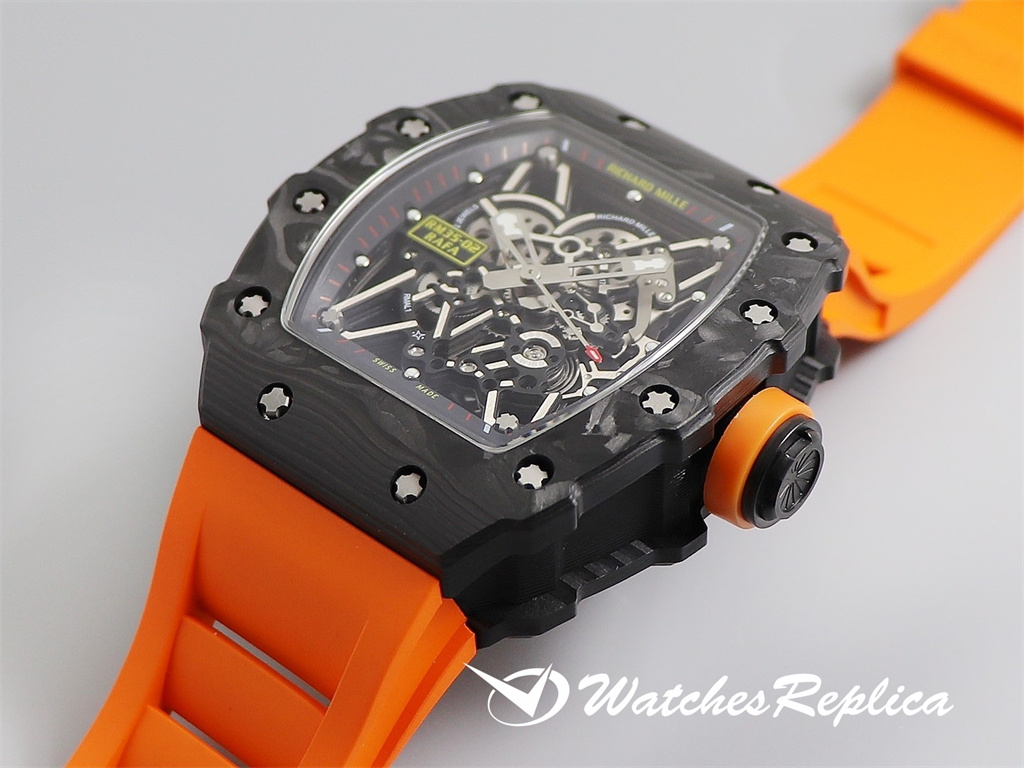 Perfect Top Richard Mille RM035 V3 Versione Aggiornata Dell'Orologi Replica In Fibra Di Carbonio Originale-2