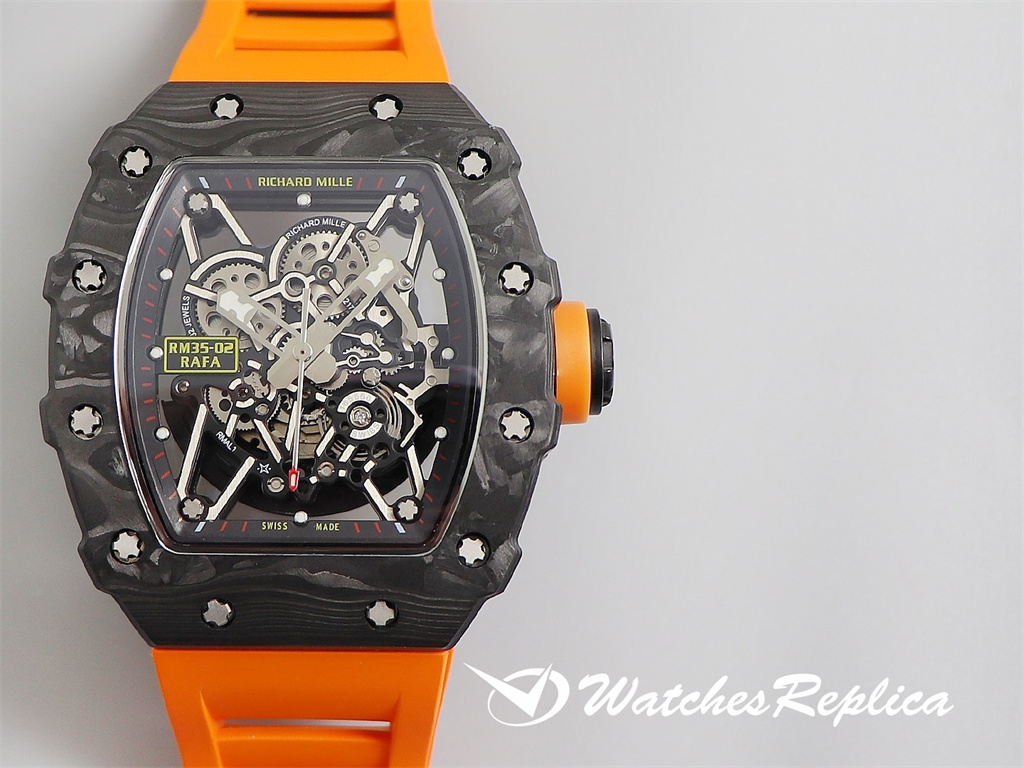Perfect Top Richard Mille RM035 V3 Versione Aggiornata Dell'Orologi Replica In Fibra Di Carbonio Originale-4