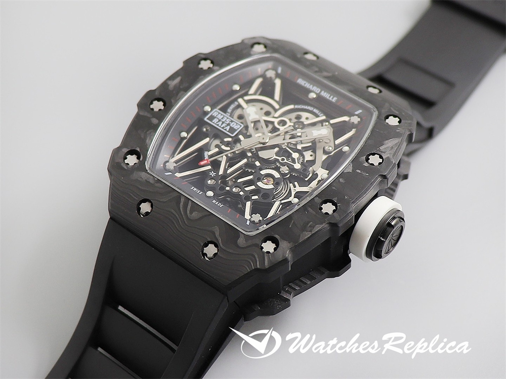 AAA Quality Richard Mille RM035 V3 Versione Aggiornata Dell'Originale Carbon Fibre Orologi Replica-2