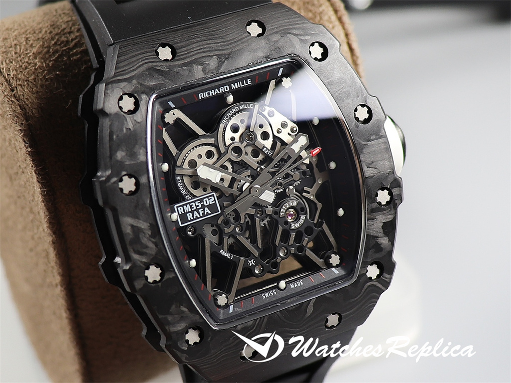 AAA Quality Richard Mille RM035 V3 Versione Aggiornata Dell'Originale Carbon Fibre Orologi Replica-3