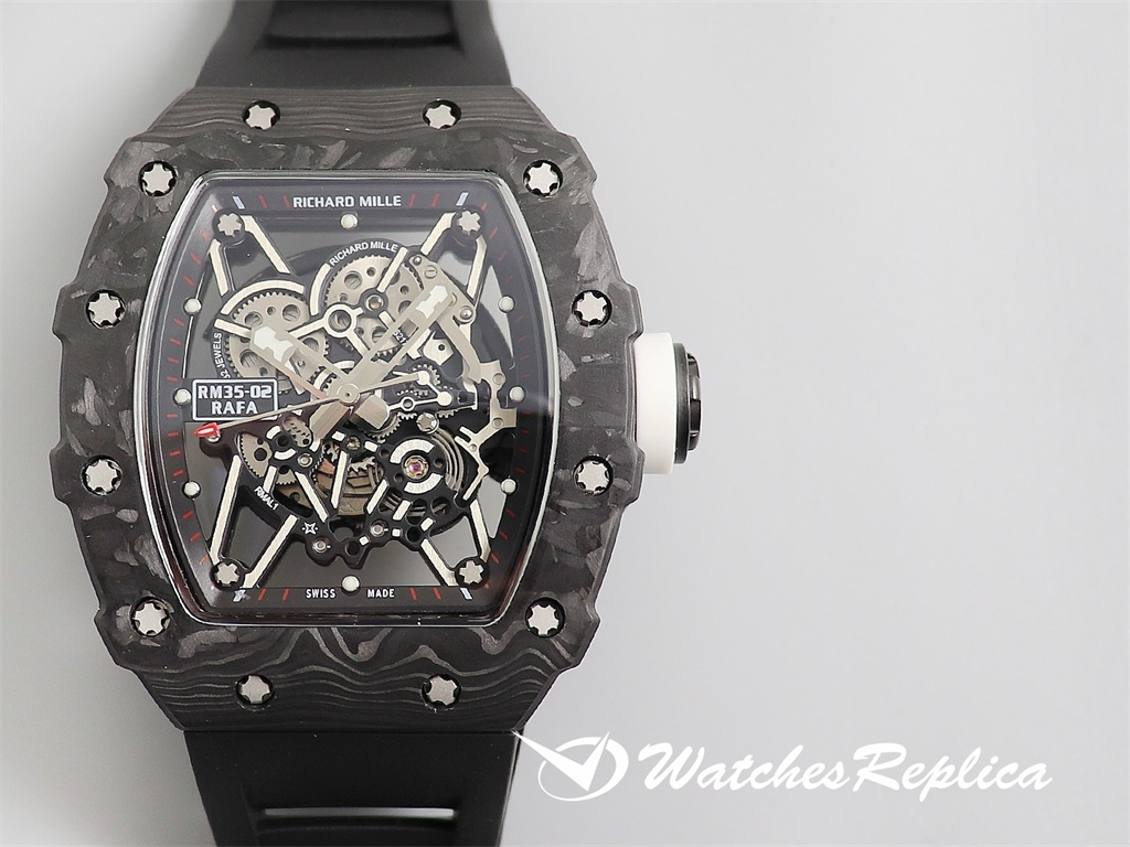 AAA Quality Richard Mille RM035 V3 Versione Aggiornata Dell'Originale Carbon Fibre Orologi Replica-4
