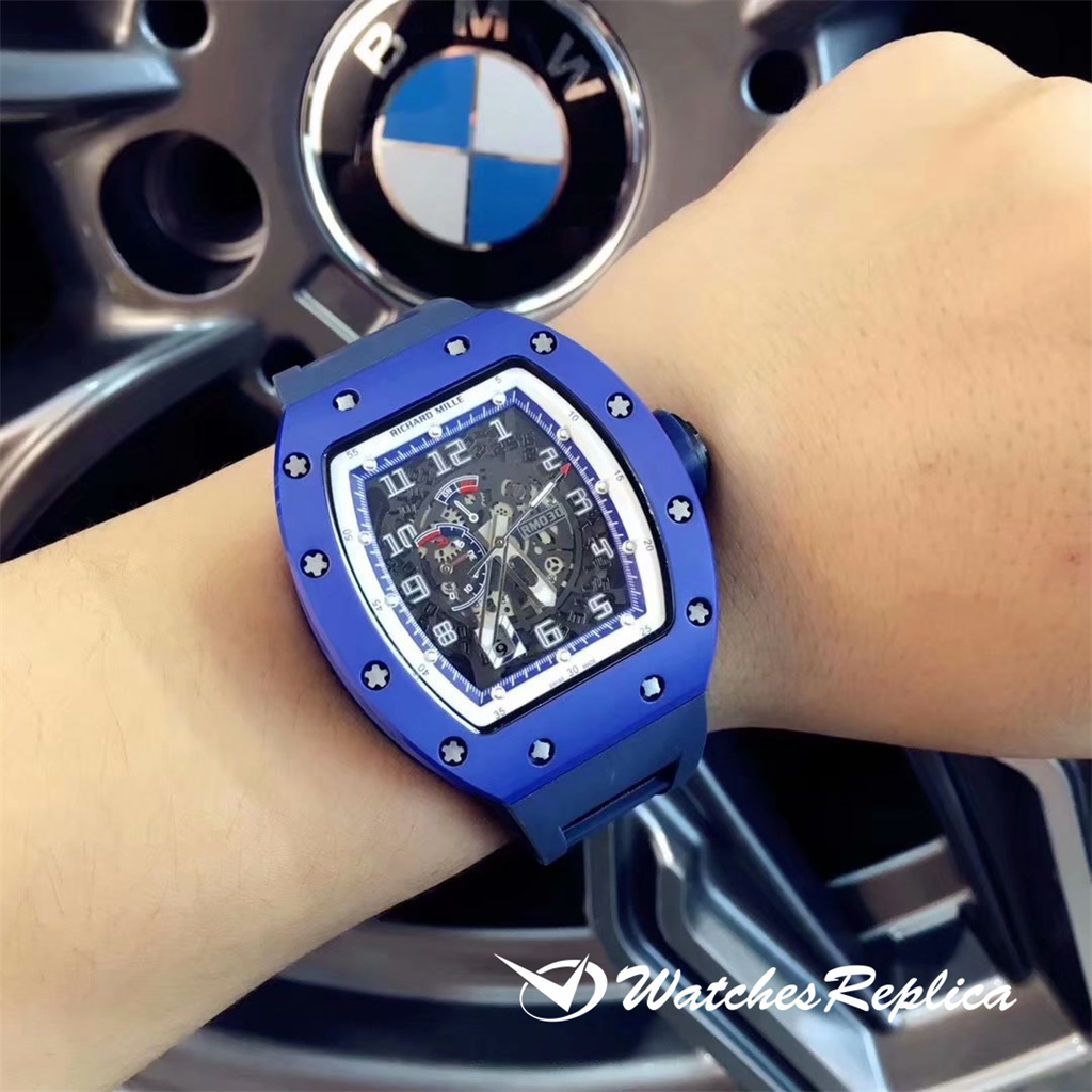 Richard Mille RM030 blu Ceramic Americas Special Edition Orologi Replica-1