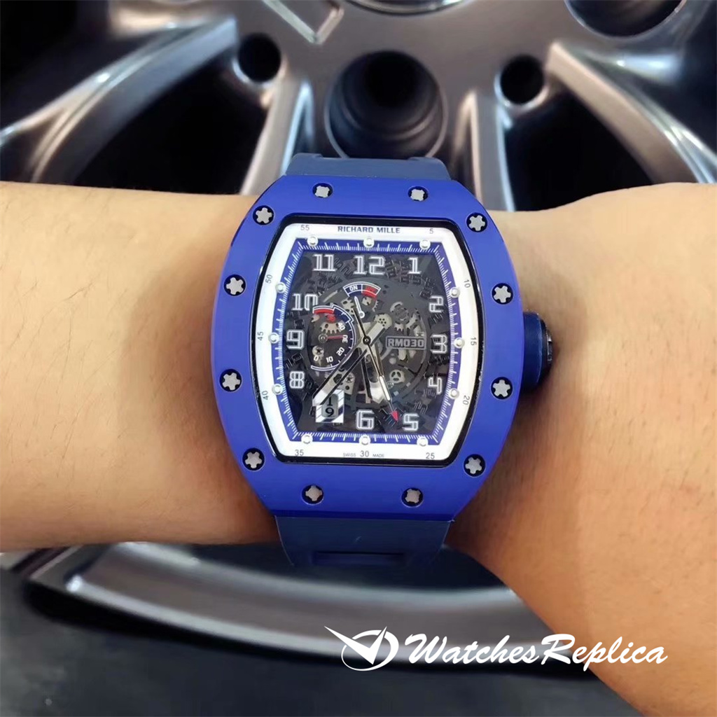 Richard Mille RM030 blu Ceramic Americas Special Edition Orologi Replica-2