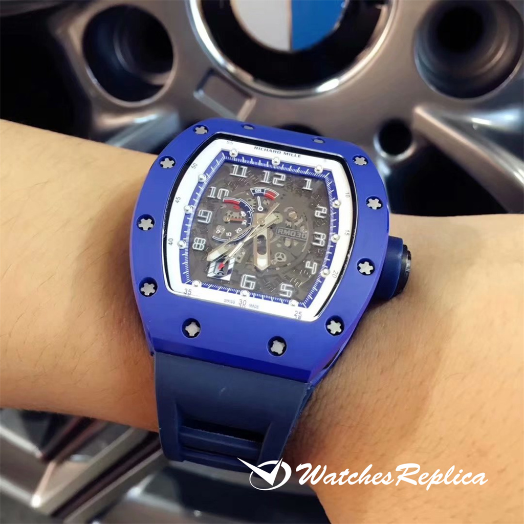 Richard Mille RM030 blu Ceramic Americas Special Edition Orologi Replica-3