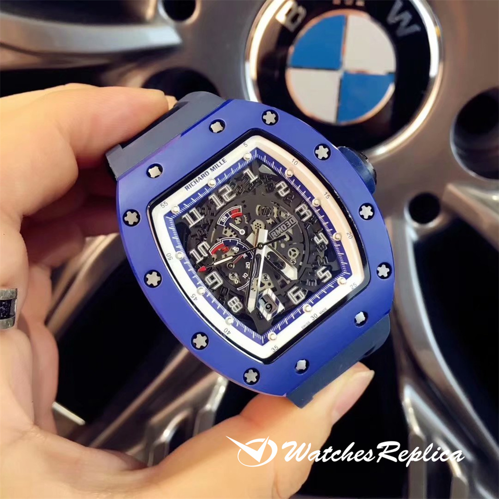 Richard Mille RM030 blu Ceramic Americas Special Edition Orologi Replica-4