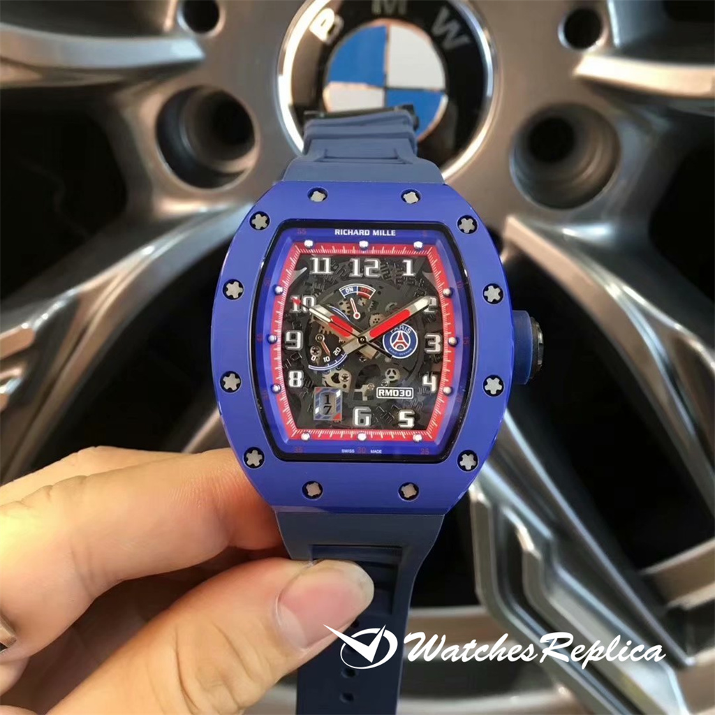 Richard Mille RM030 blu Ceramic Americas Special Edition Orologi Replica-10