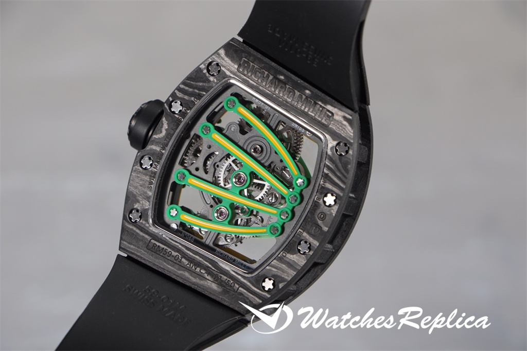 AAA Quality Richard Mille RM59-01 Tourbillon Green Lizard Orologi Replica-5