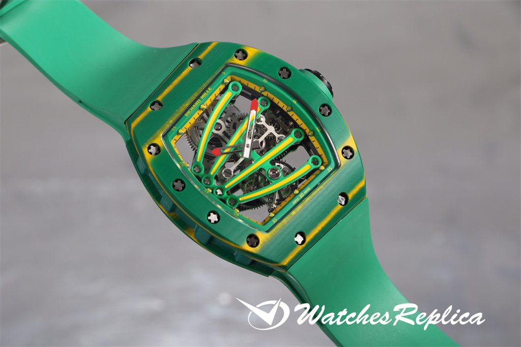 Migliore Richard Mille RM59-01 Tourbillon Green Lizard Orologi Replica-3