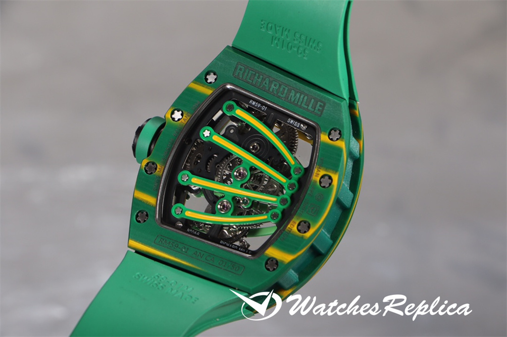 Migliore Richard Mille RM59-01 Tourbillon Green Lizard Orologi Replica-5