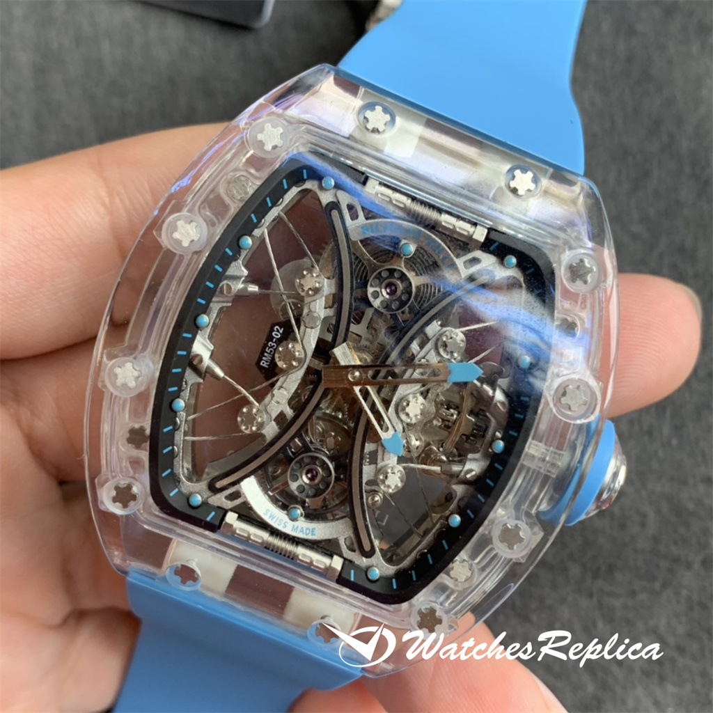 Richard Mille RM053-02 Orologi Replica Crystal Series Trasparente Tourbillon-2