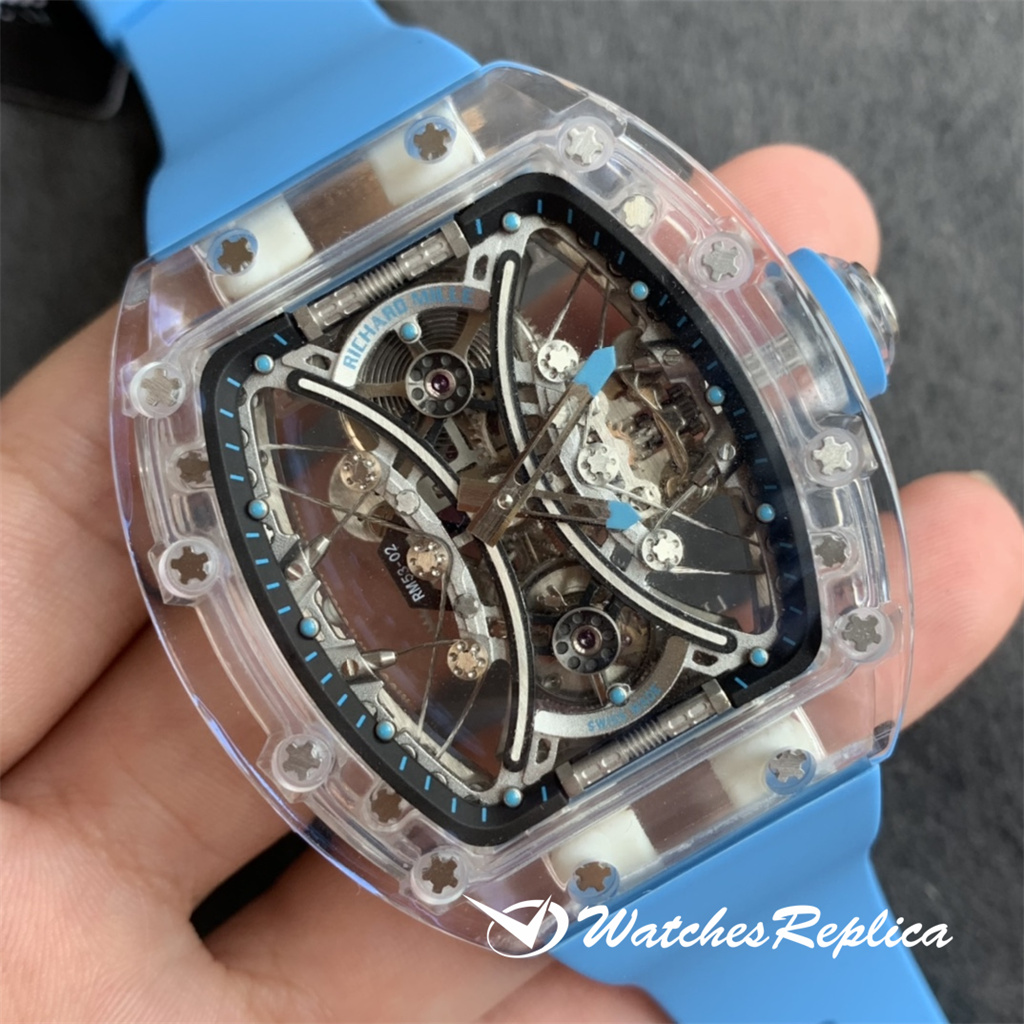 Richard Mille RM053-02 Orologi Replica Crystal Series Trasparente Tourbillon-1