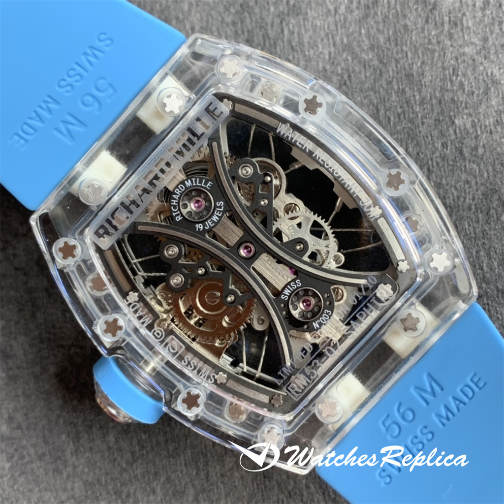 Richard Mille RM053-02 Orologi Replica Crystal Series Trasparente Tourbillon-5