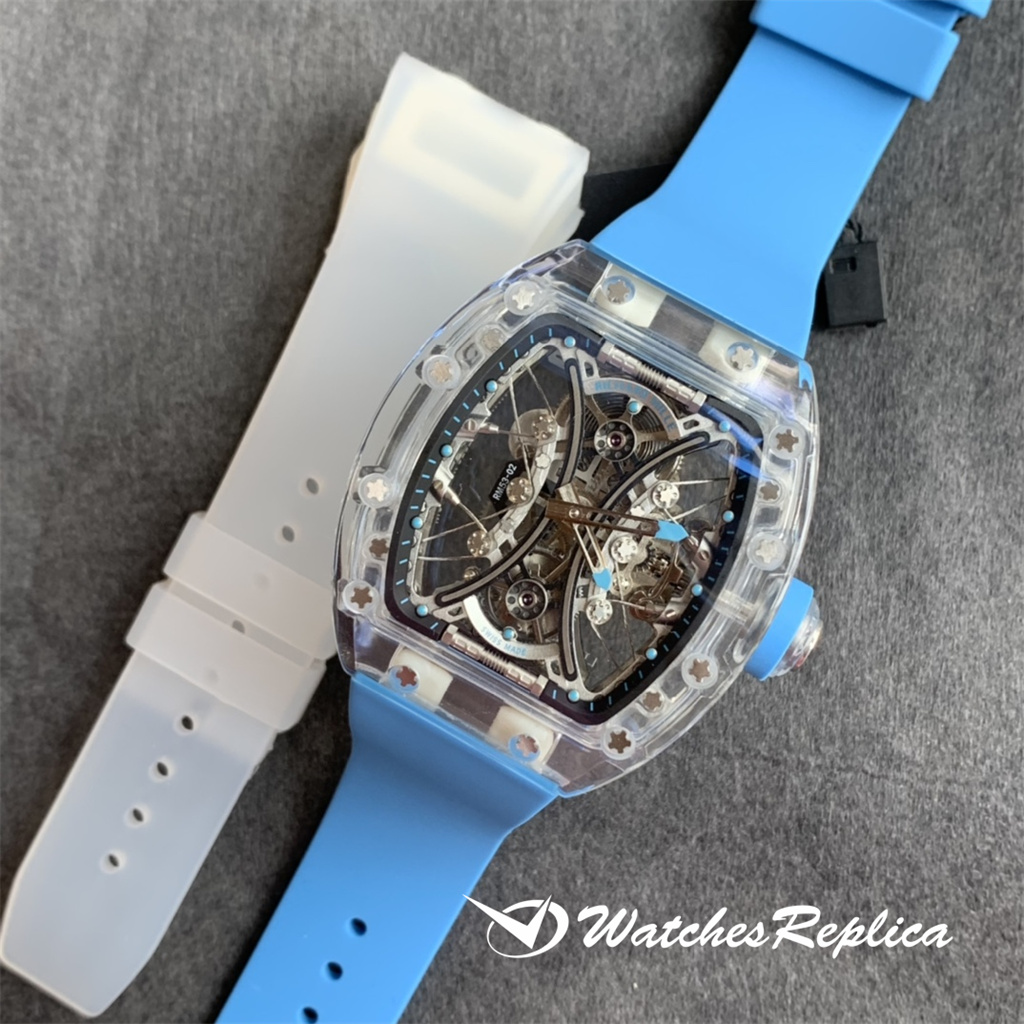 Richard Mille RM053-02 Orologi Replica Crystal Series Trasparente Tourbillon-8