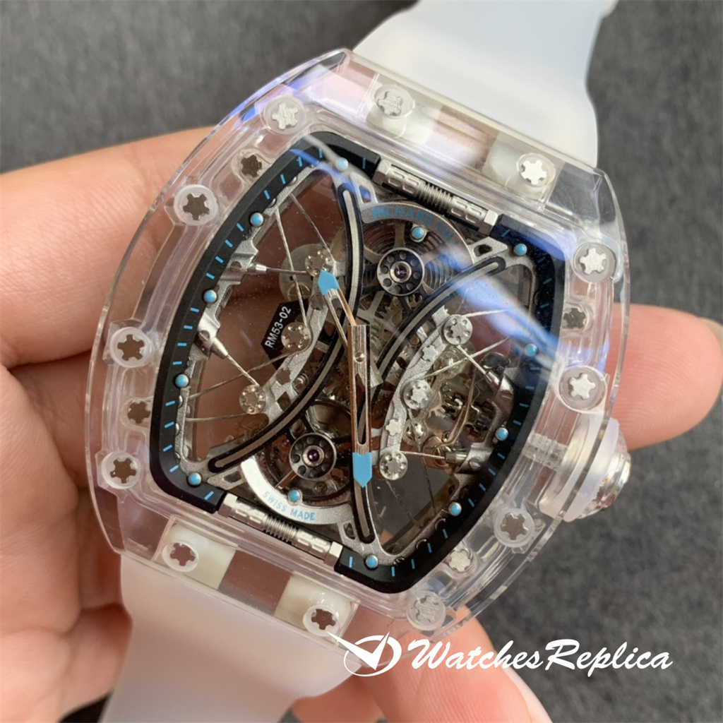 Richard Mille RM053-02 Orologi Replica Crystal Series Trasparente Tourbillon-2