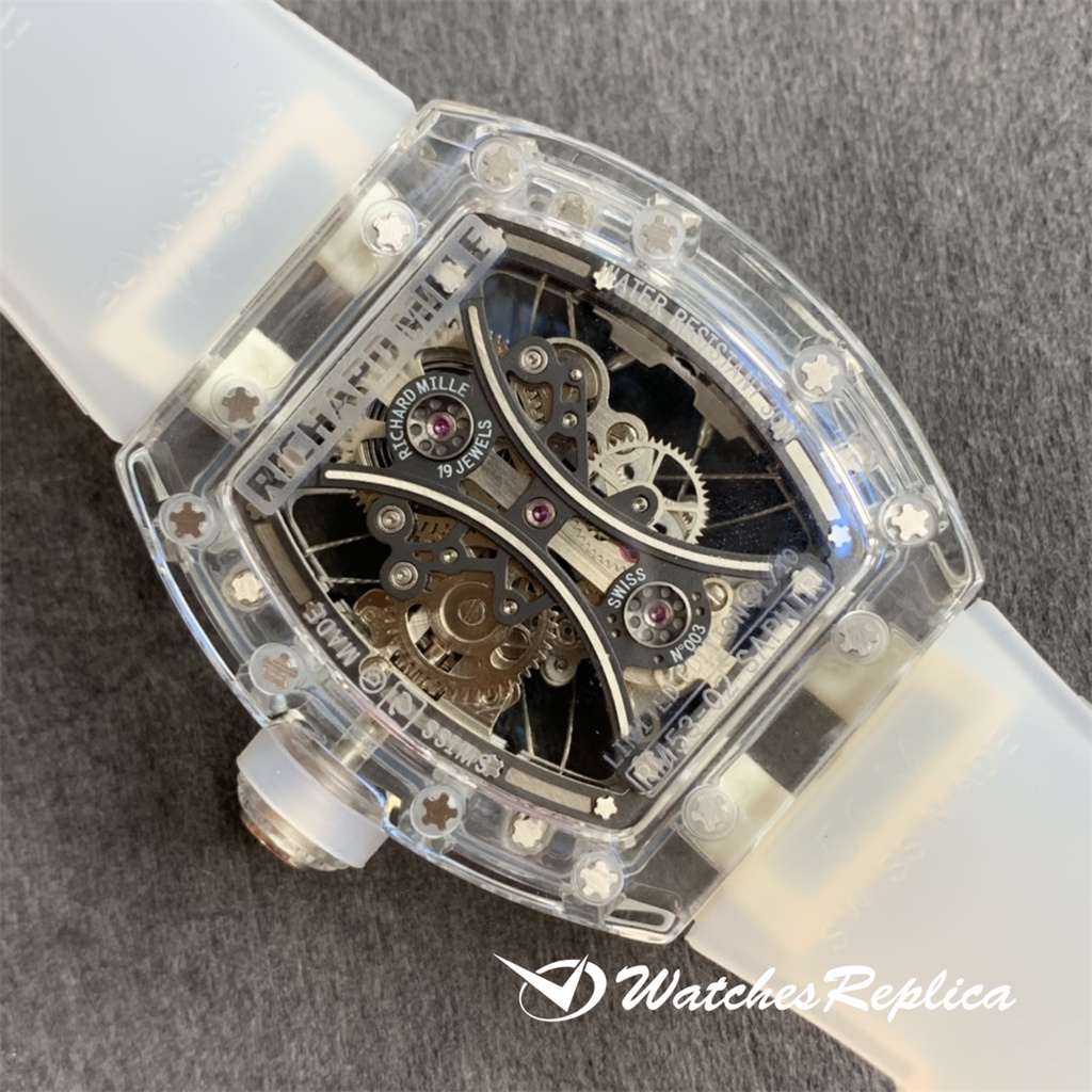 Richard Mille RM053-02 Orologi Replica Crystal Series Trasparente Tourbillon-5