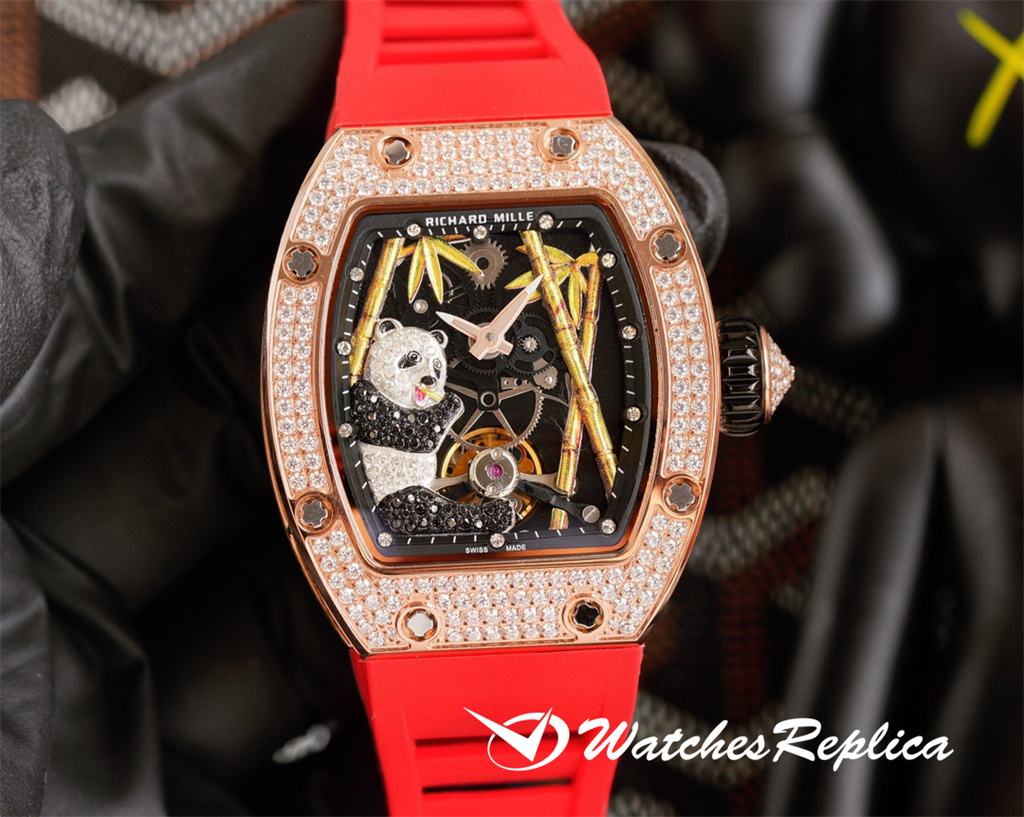AAA Quality Richard Mille RM 26-01 National Treasure Panda Gioielli Orologi Replica-1