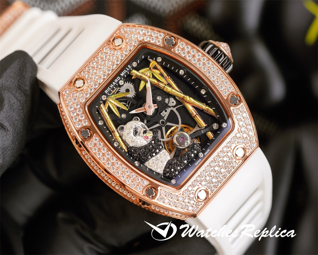 AAA Quality Richard Mille RM 26-01 National Treasure Panda Gioielli Orologi Replica-3