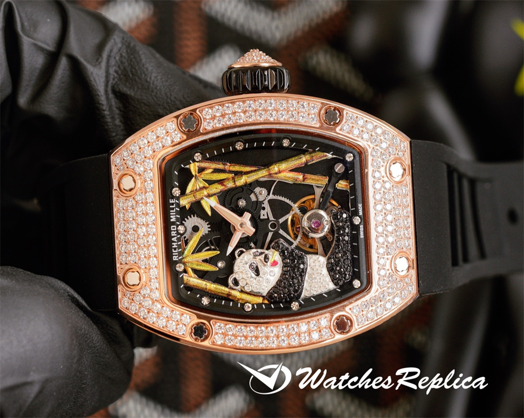 AAA Quality Richard Mille RM 26-01 National Treasure Panda Gioielli Orologi Replica-4