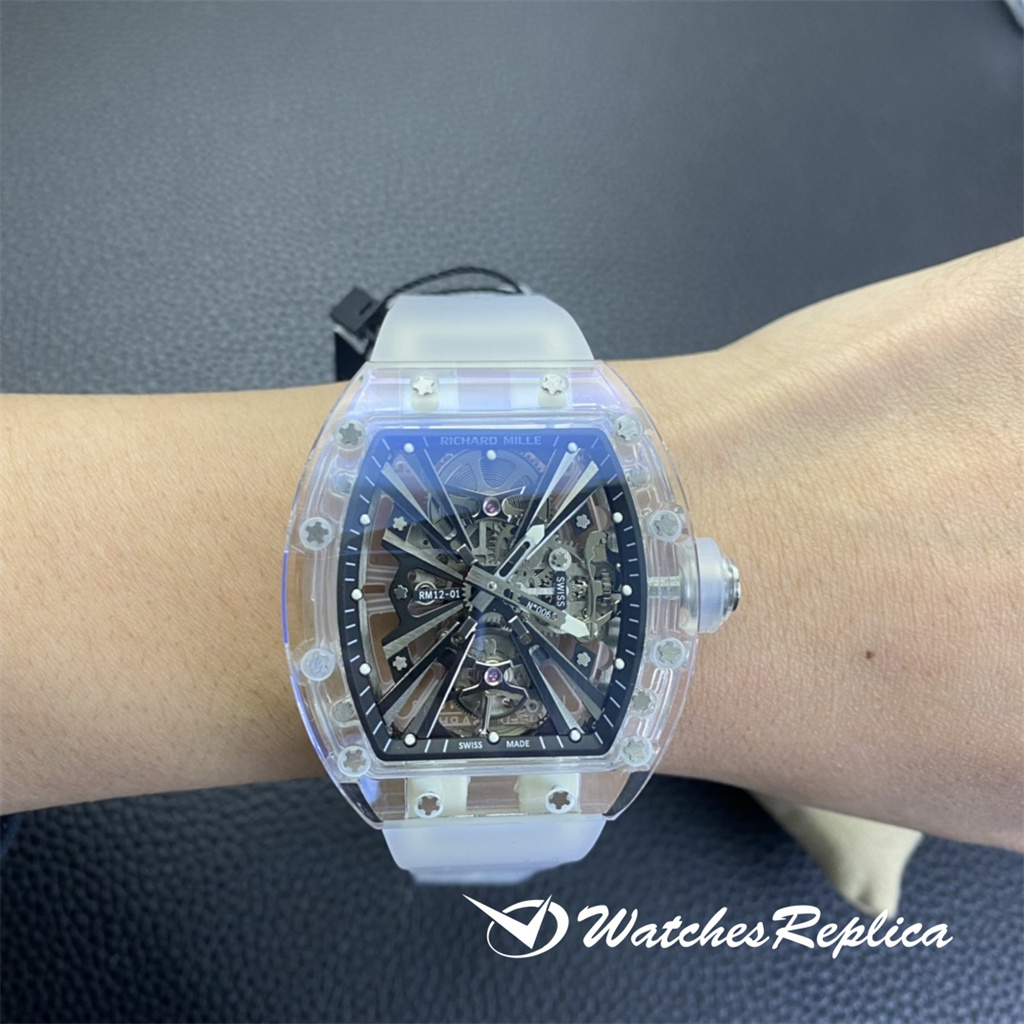 Richard Mille RM12-01 Tourbillon Sapphire Transparent Edition Orologi Replica-9
