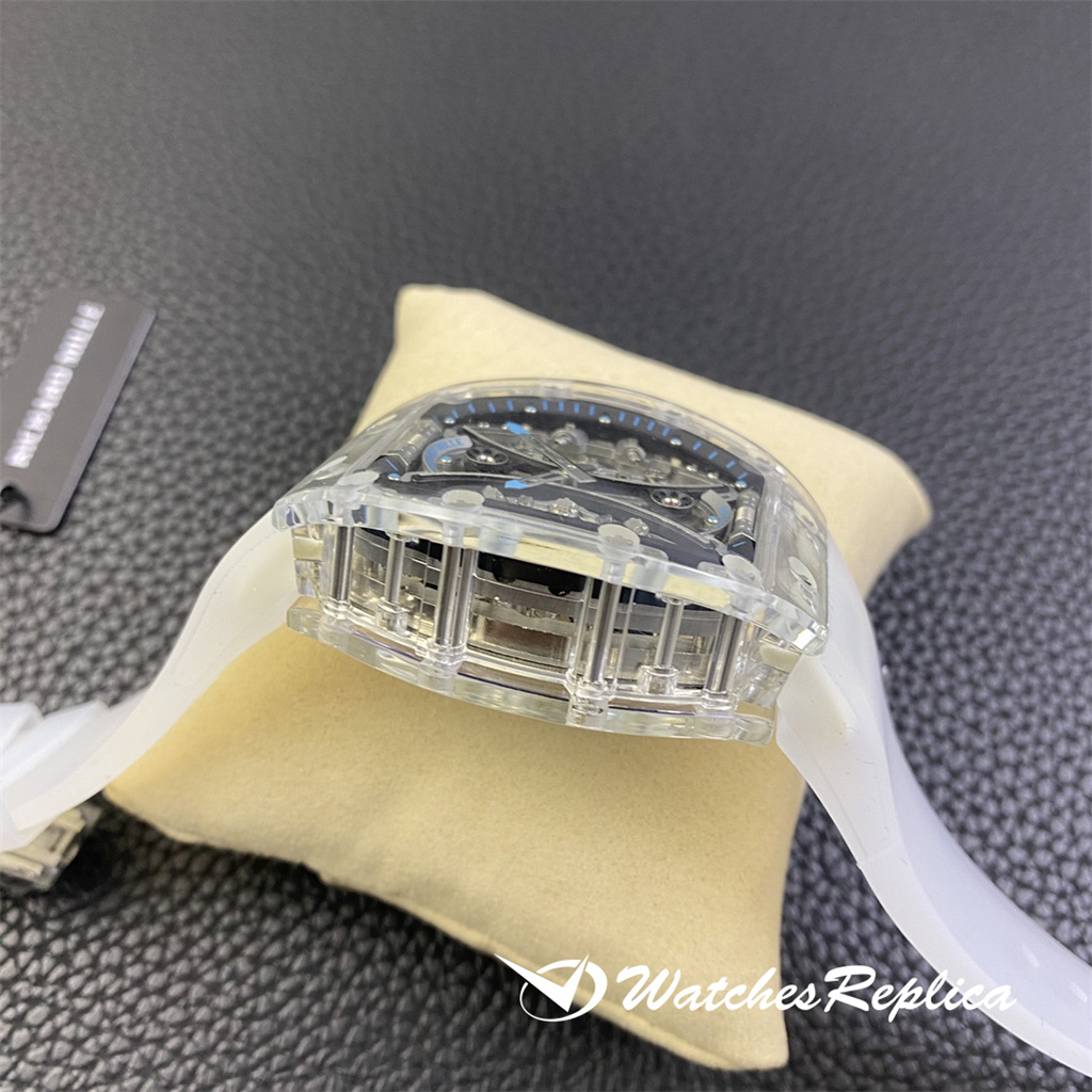 Perfetto Top Richard Mille RM053-02 Polo Tourbillon Transparent Crystal Series Orologi Replica-3