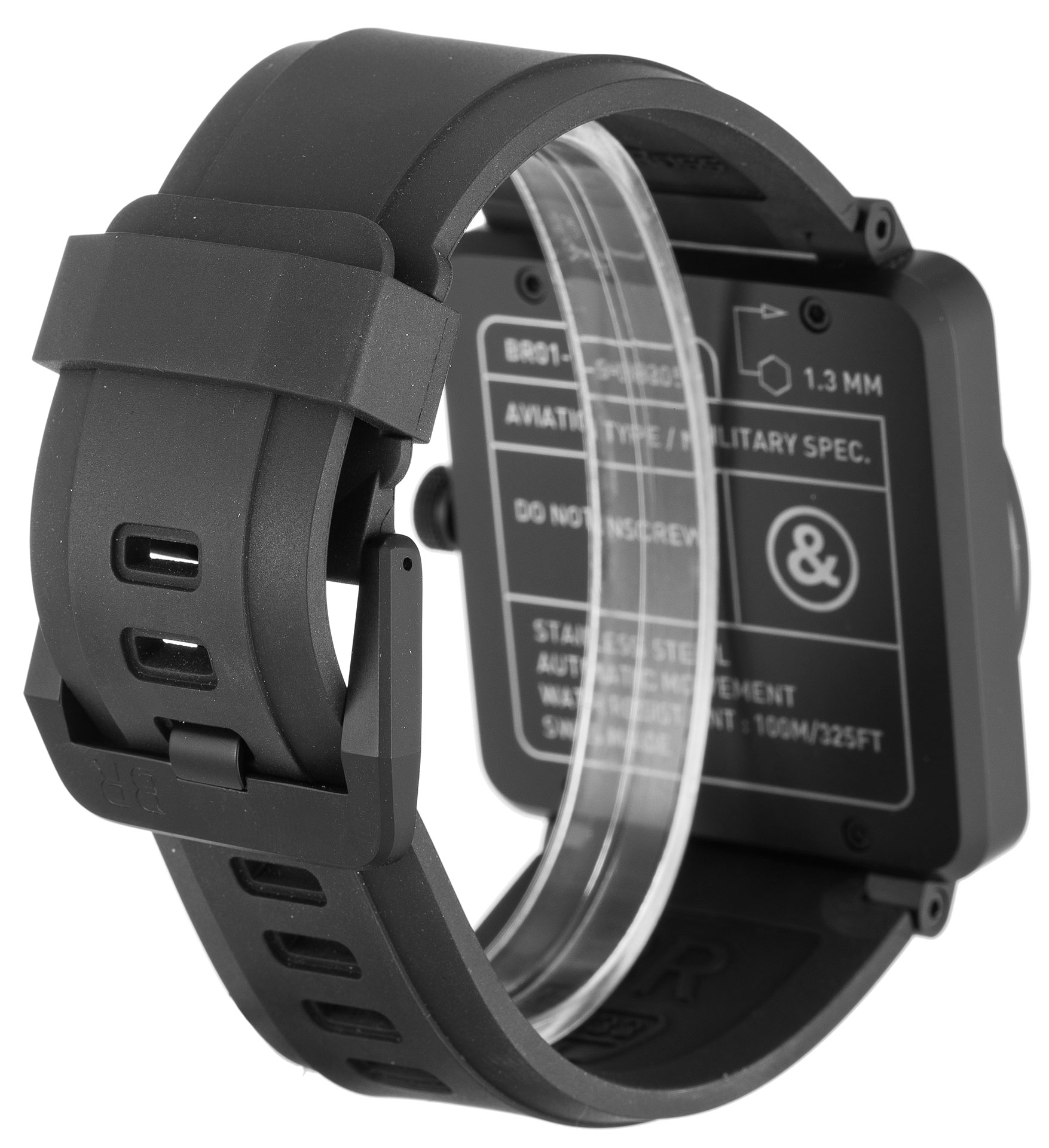 Bell E Ross Br01-92 Carbon Quadrante nero-1