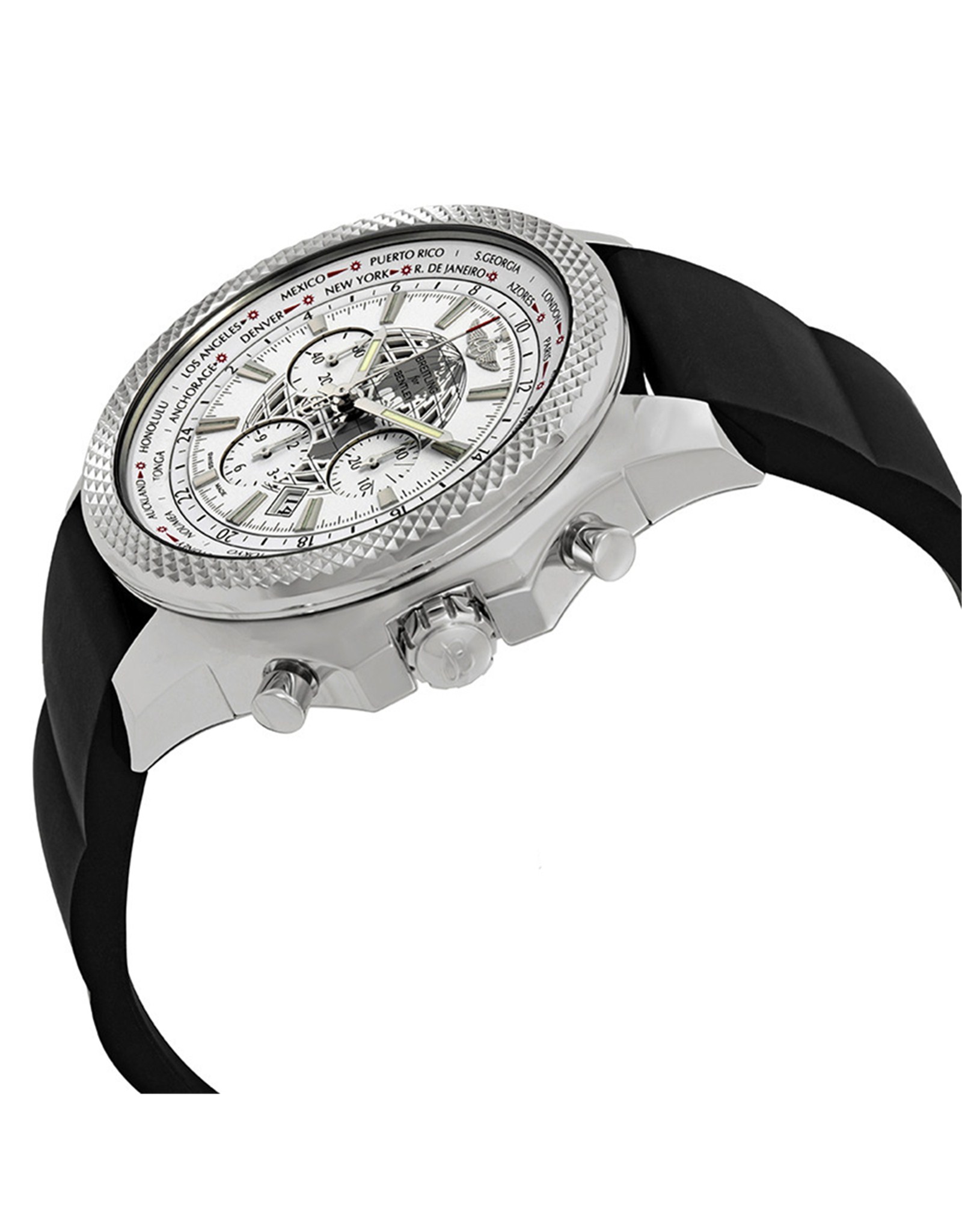 Breitling Bentley Quadrante bianco Dialtra In GoMMa Ab0521U0/A755Bkrd 49MM-1