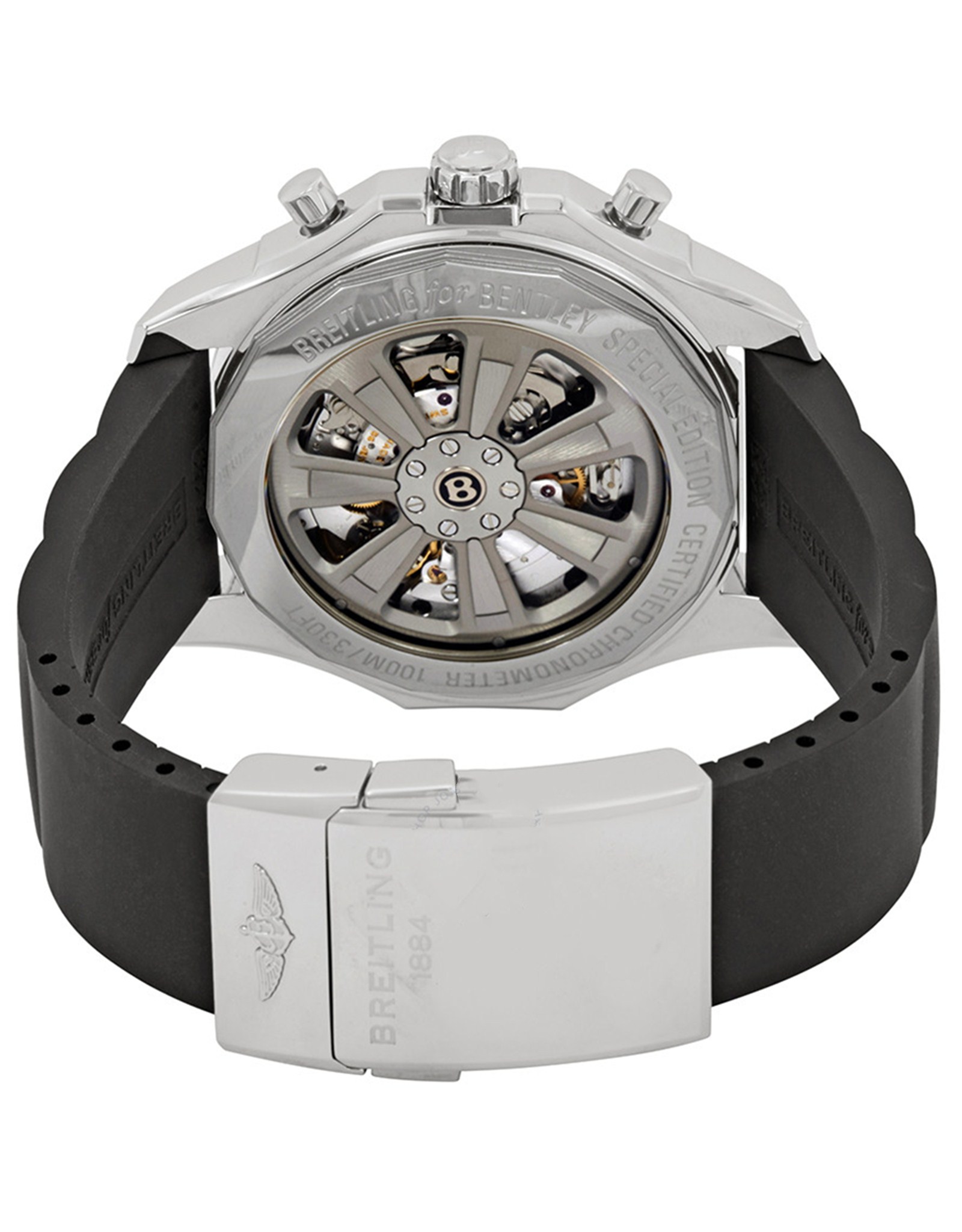 Breitling Bentley Quadrante bianco Dialtra In GoMMa Ab0521U0/A755Bkrd 49MM-2
