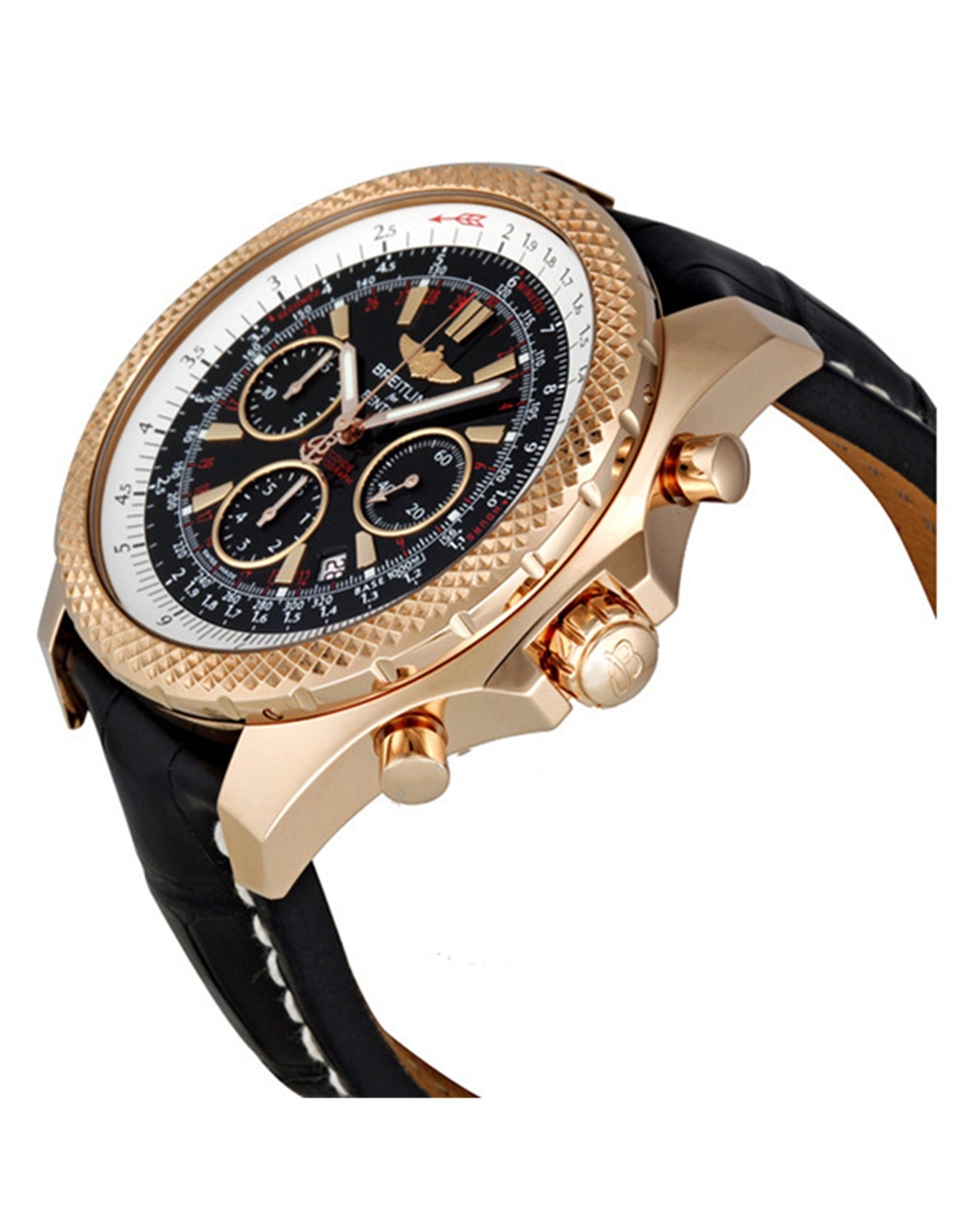 Breitling Bentley Quadrante nero Dialtura Rose Gold Case R2536712 B953Bkct 48,7 MM-2