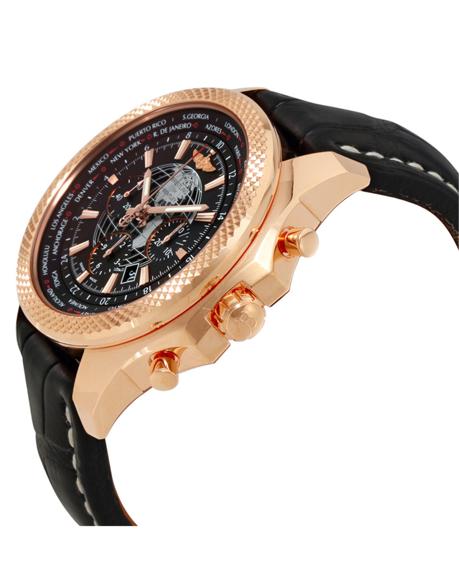 Breitling Bentley Quadrante nero Diar Dialtra Cinghia Rb0521U4 Bc66 760P R20Ba.1 49MM-1