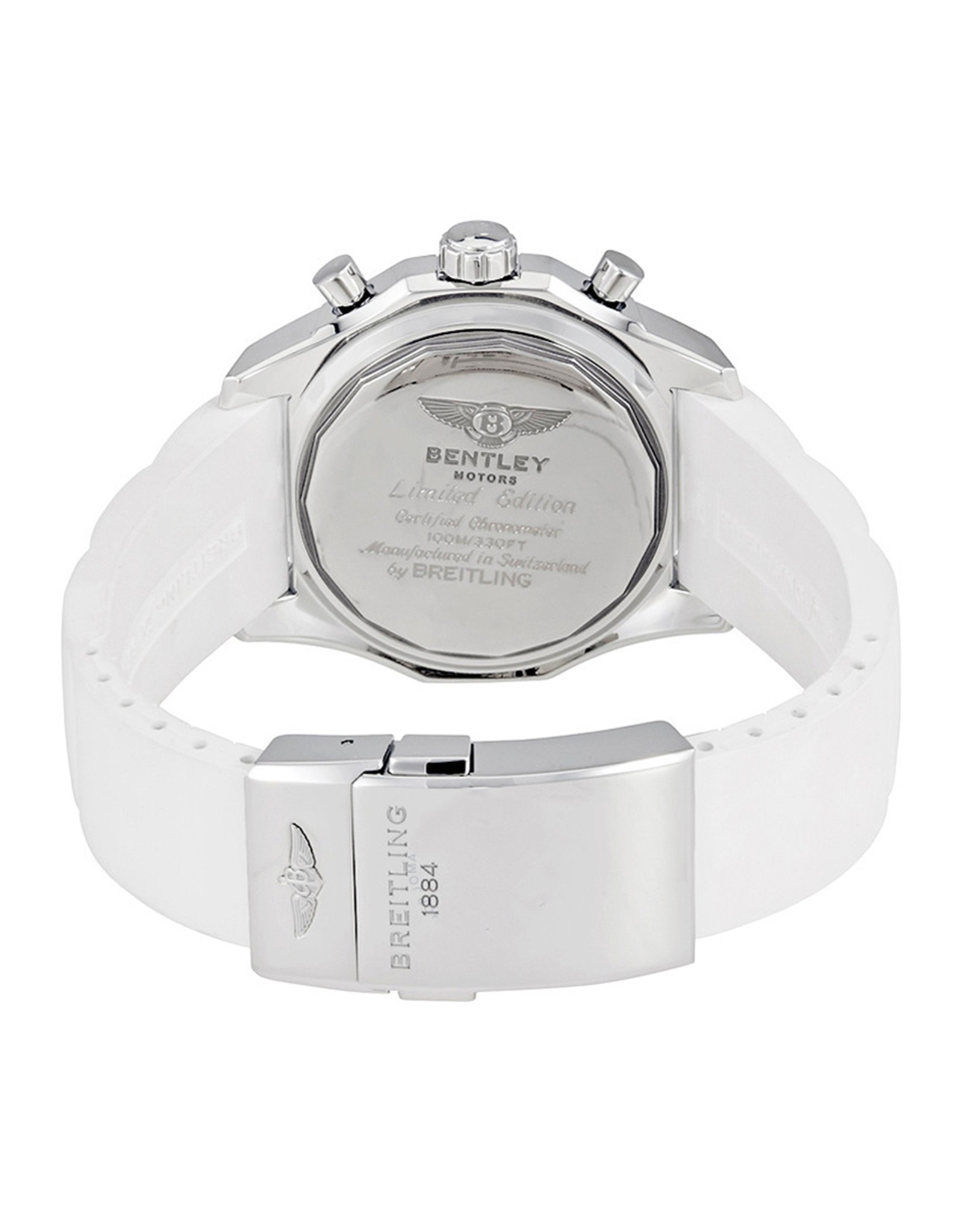 Breitling Bentley Silver Dial Diazione Bianca Cinta Di GoMMa Bianca A41390Ap G788Whrd 42MM-2