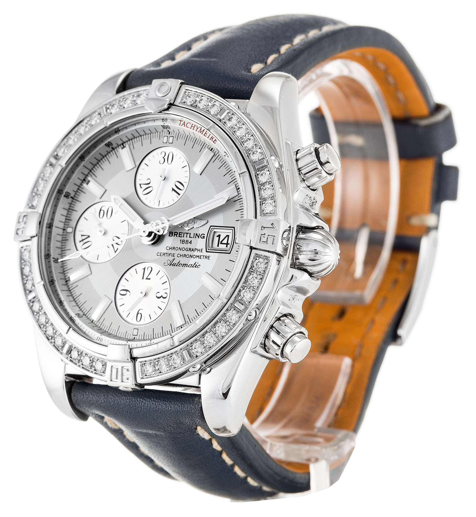 Breitling Cronomat Evolution Quadrante grigio Stick Marker A13356 43,7 MM-1