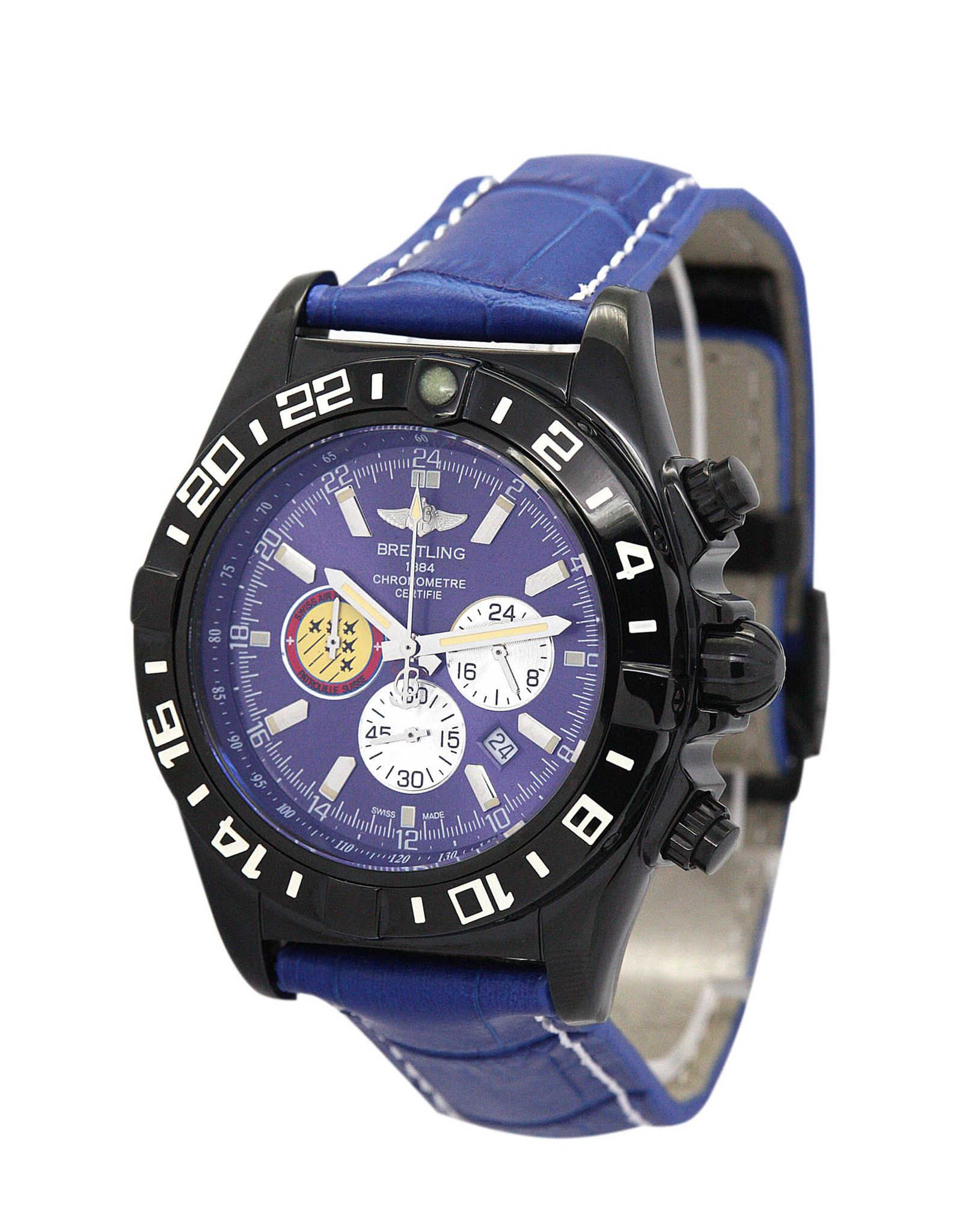 Breitling Cronomat Quadrante blu Stick Marker 40MM-1