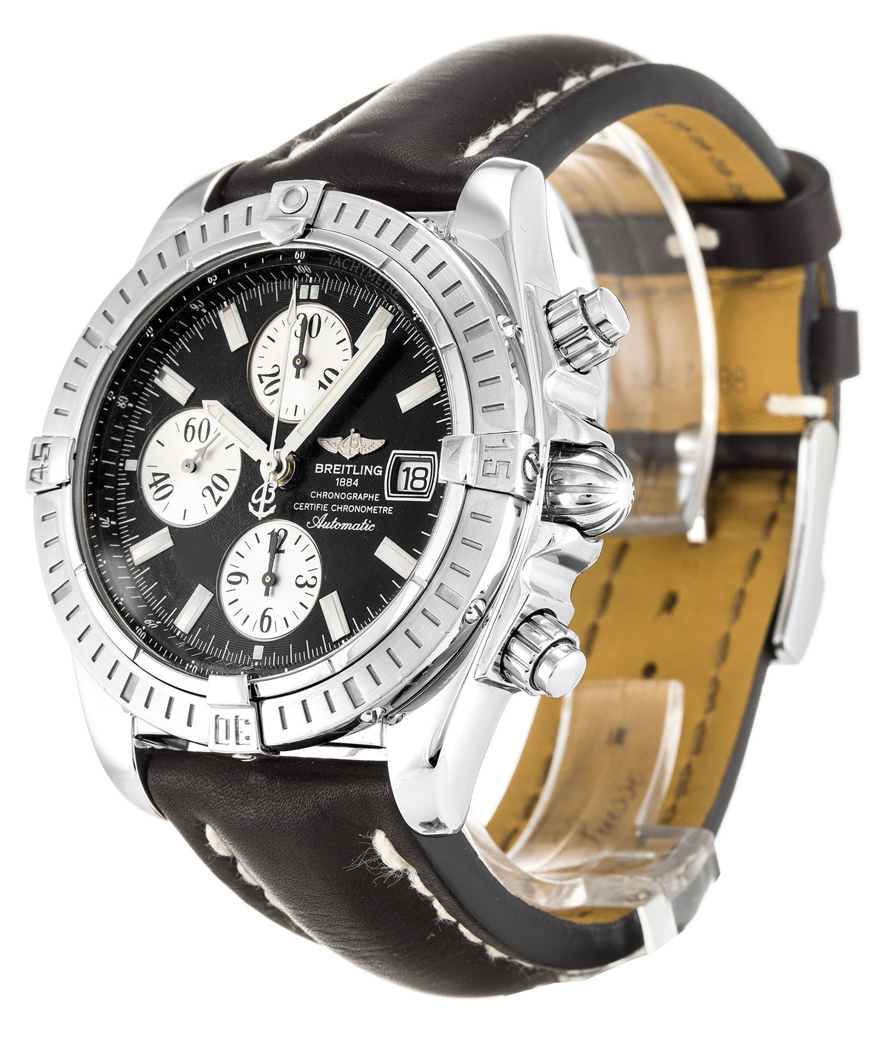 Breitling Chronomat Evolution Quadrante nero Stick Marker A13356 43,7 MM-1