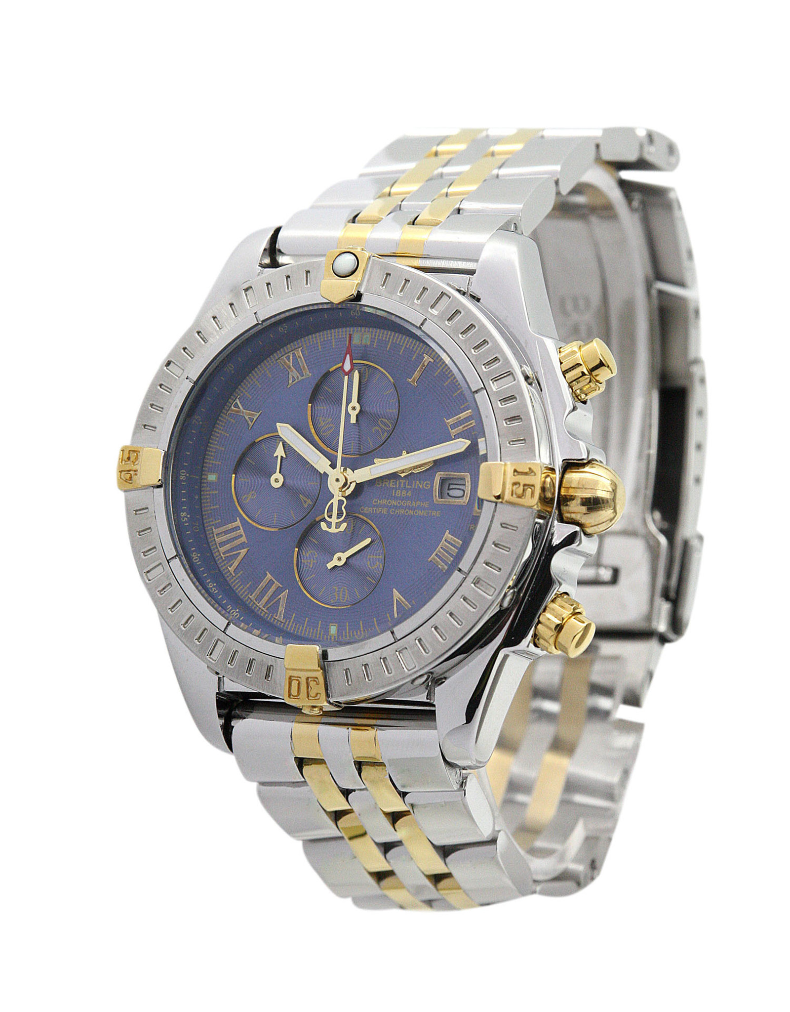 Breitling Chronomat Quadrante blu Roman Marker 43,7MM-1
