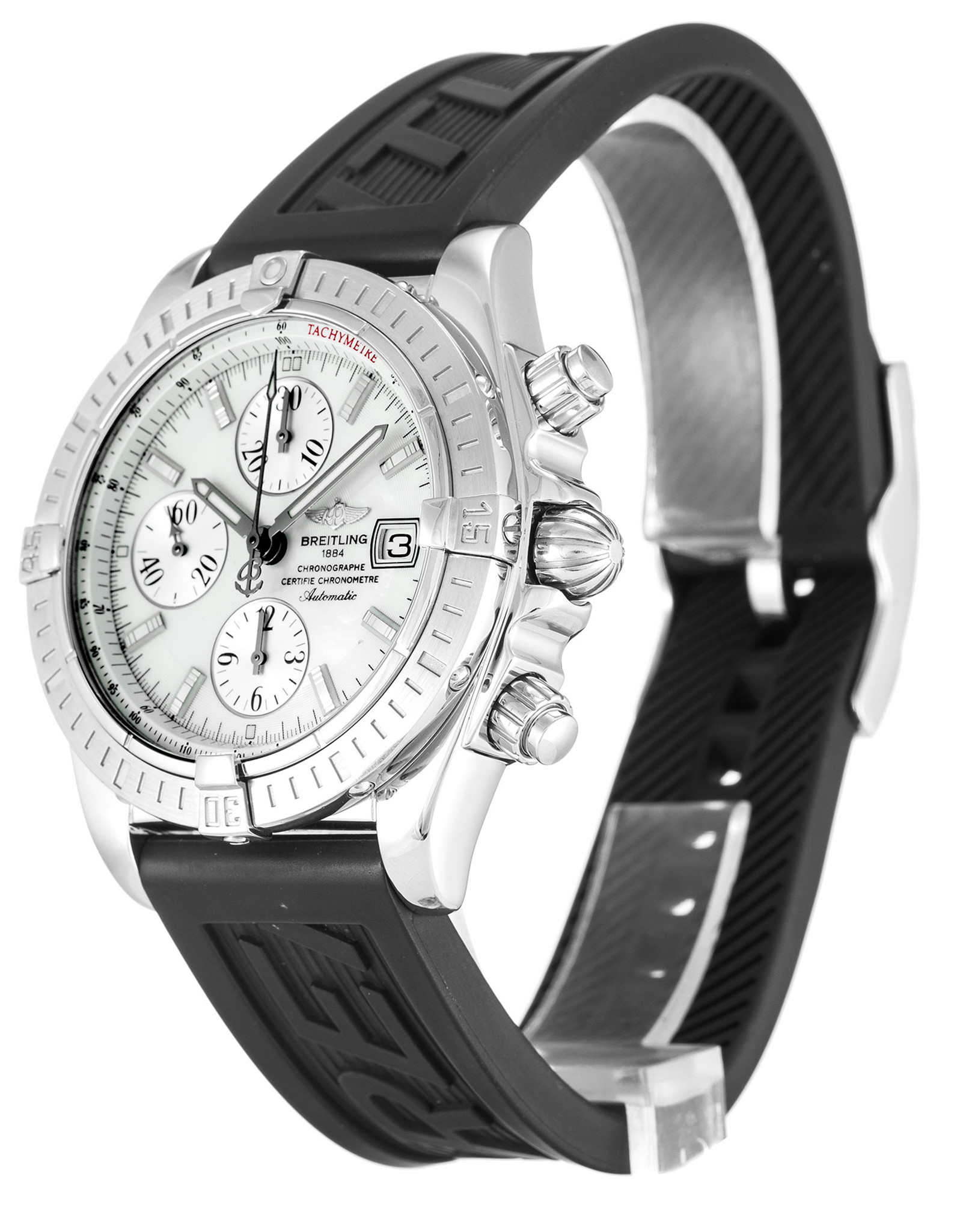 Breitling Chronomat Evolution Quadrante bianco Stick Marker A13356 43,7 MM-1