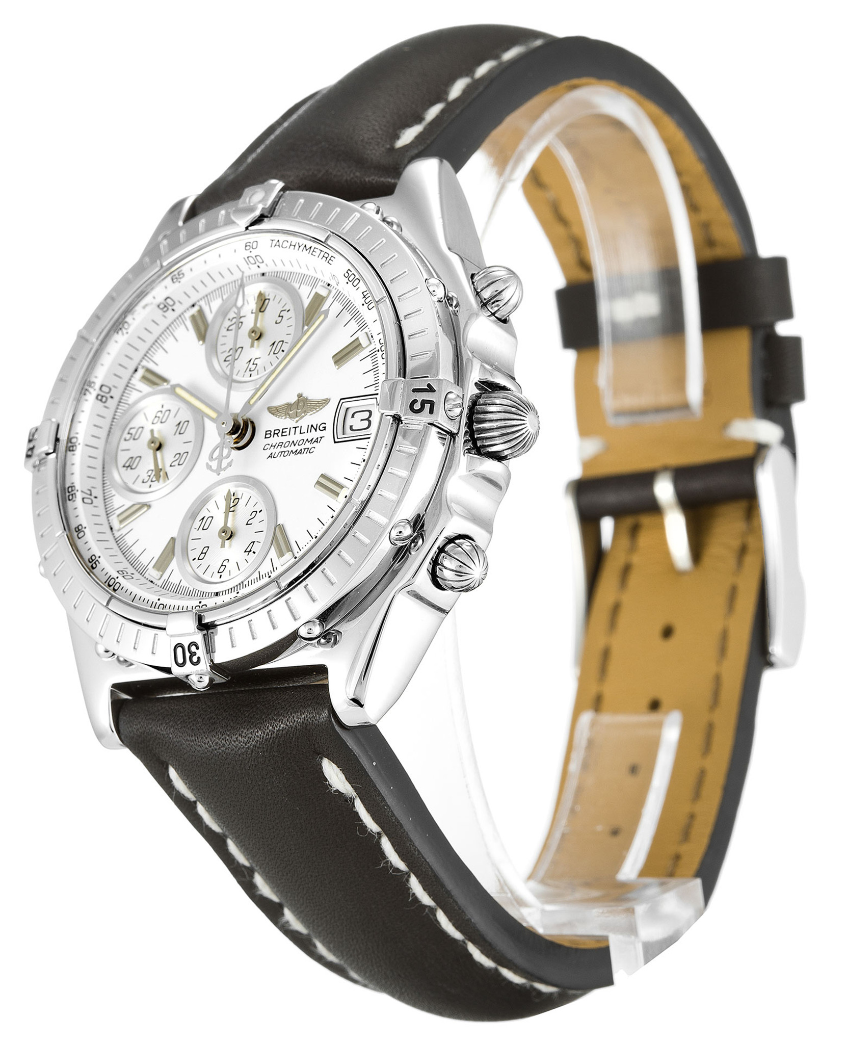 Breitling Chronomat Quadrante bianco Stick Marker A13350 44MM-1