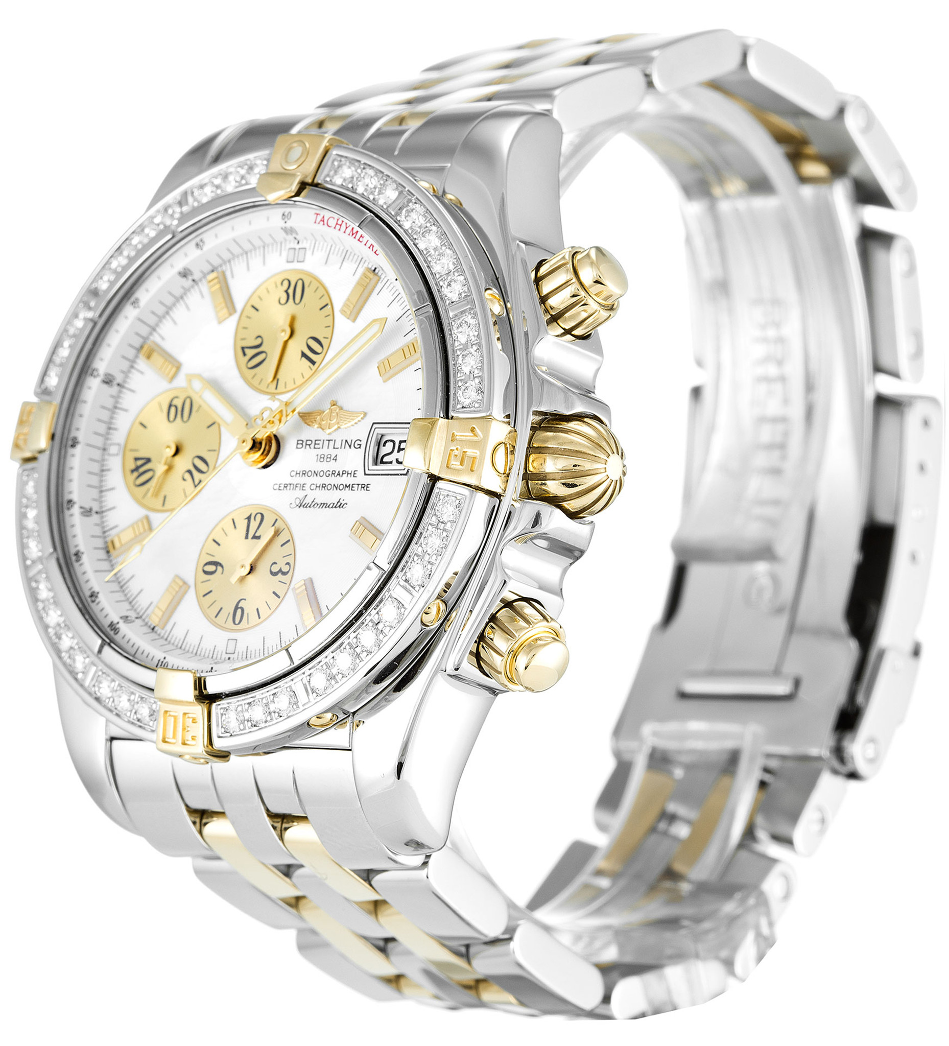 Breitling Chronomat Evolution Quadrante bianco Stick Marker B13356 43,7 MM-1