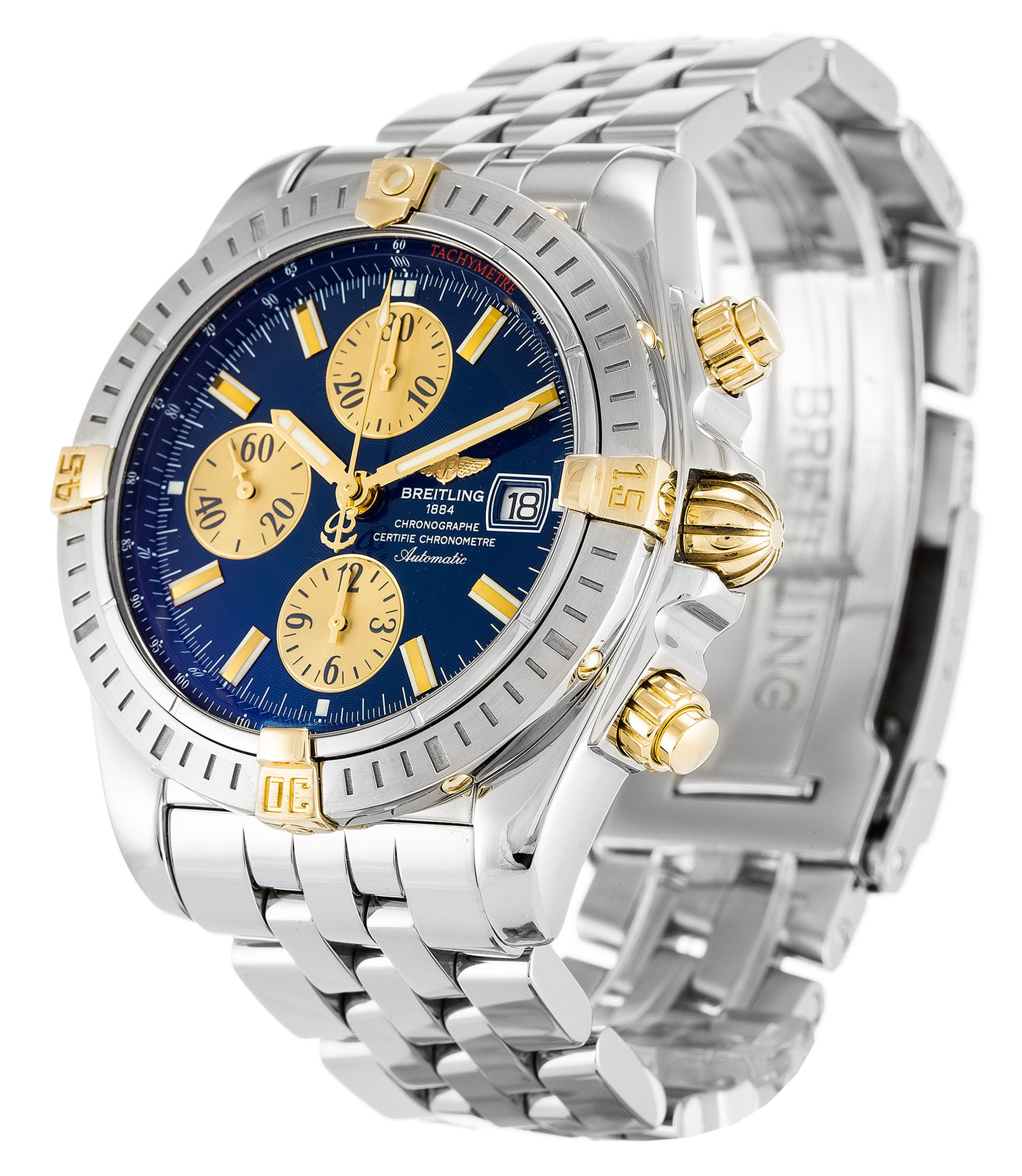 Breitling Chronomat Evolution Quadrante blu Stick Marker B13356 43,7 MM-1