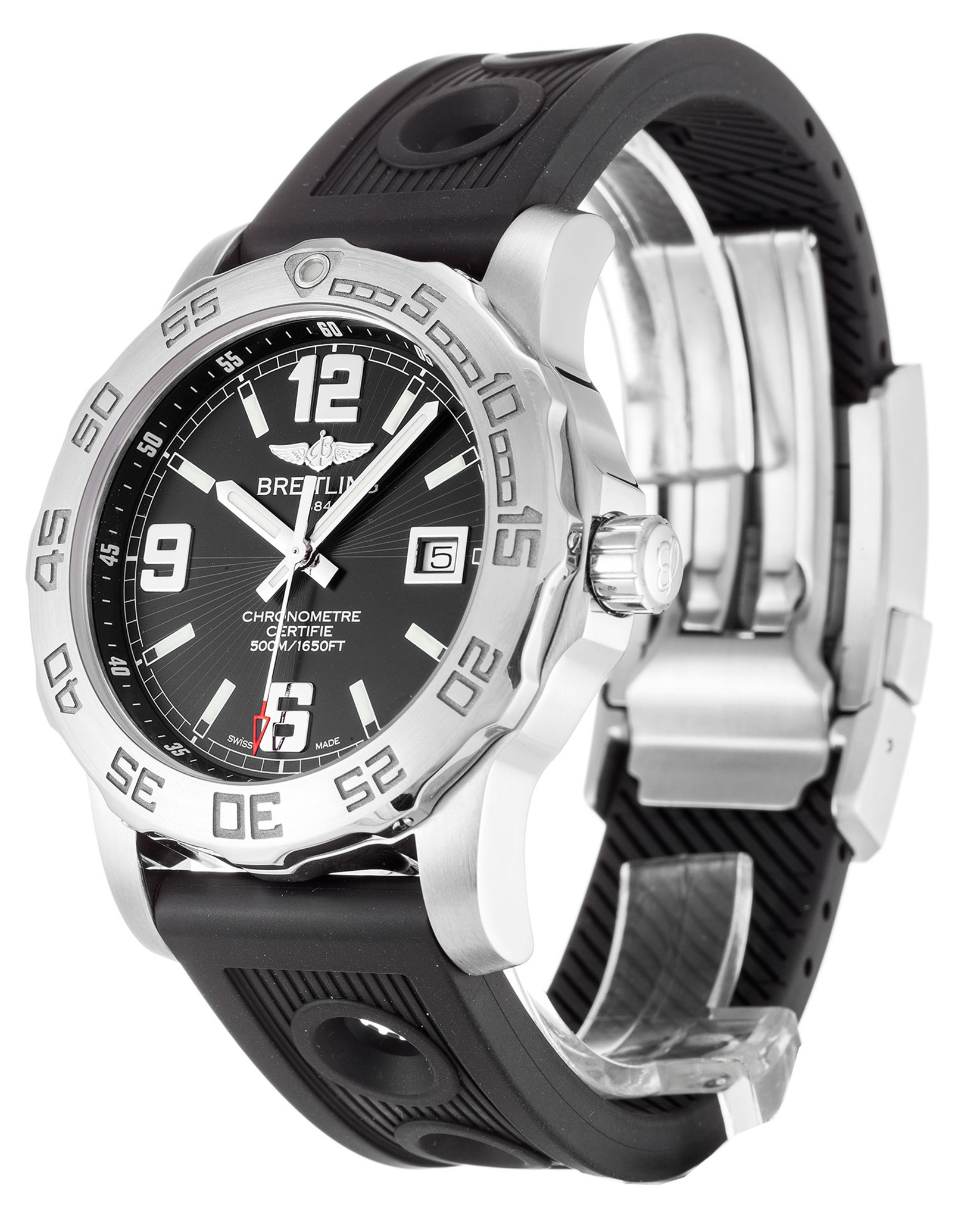 Breitling Colt Quartz Quadrante nero Number Marker A74387 44MM-1