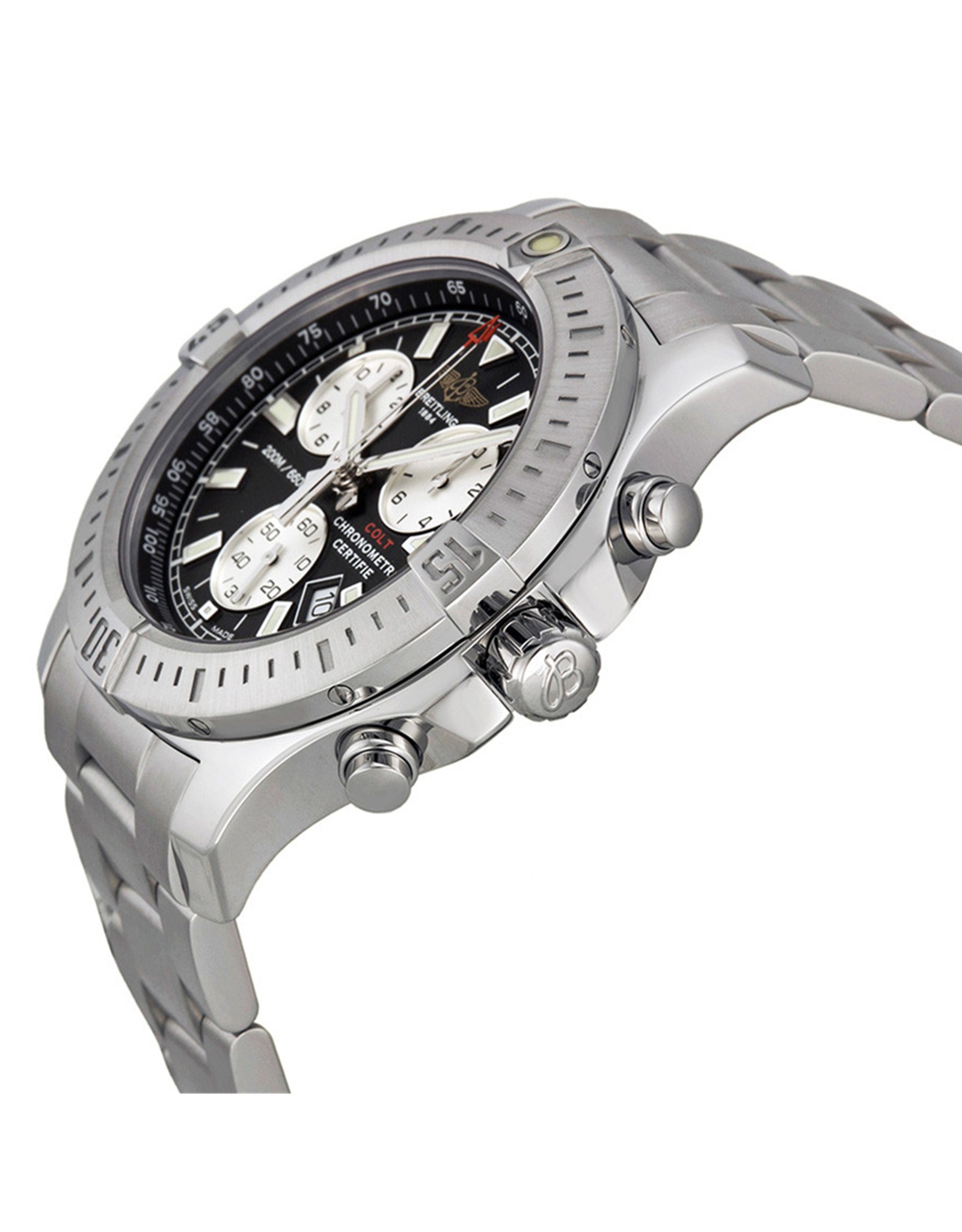 Breitling Colt Quadrante nero Stick Marker A7338811 Bd43Ss 44MM-1
