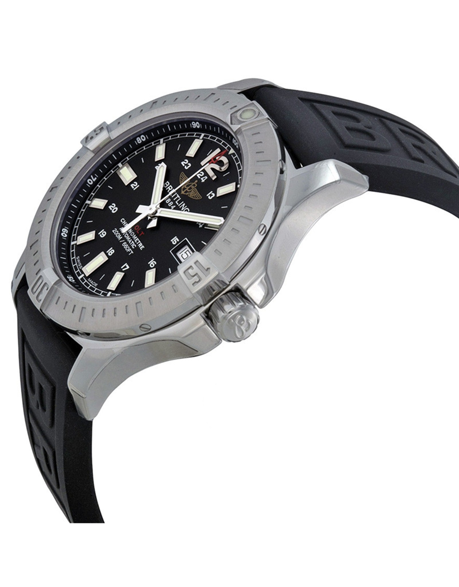 Breitling Colt Quadrante nero Diar Dial Di GoMMa A1738811 Bd44Bkpt3 44MM-1