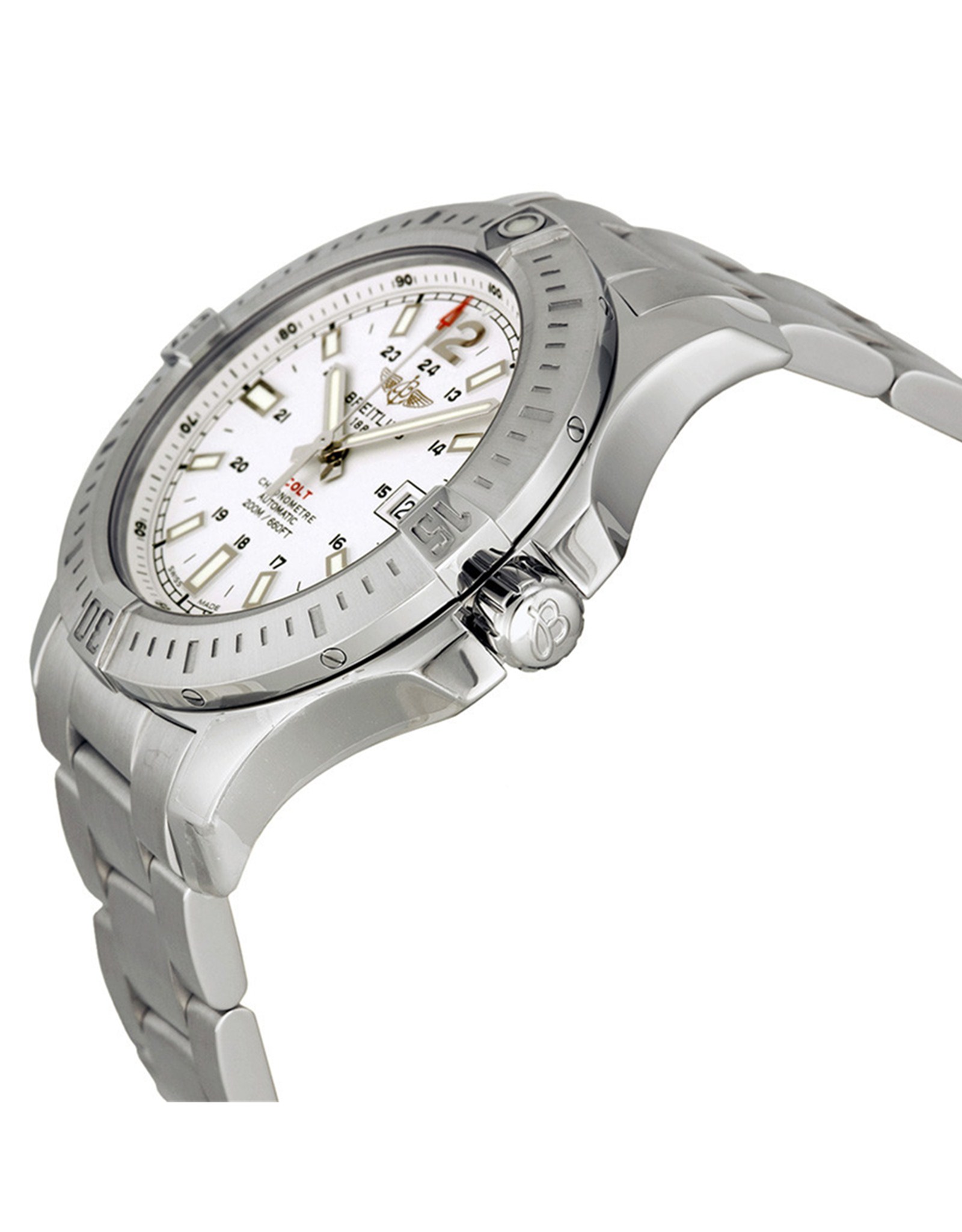 Breitling Colt Silver Dial Di 24 Ore A1738811 G791Ss 44MM-1