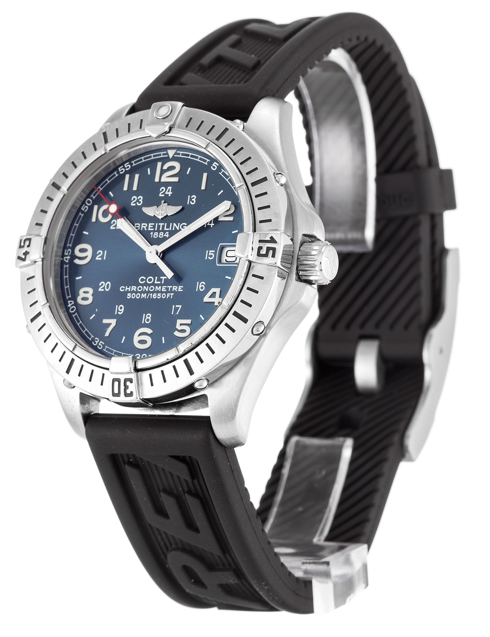 Breitling Colt Quartz Quadrante blu Number Marker A74350 38MM-1