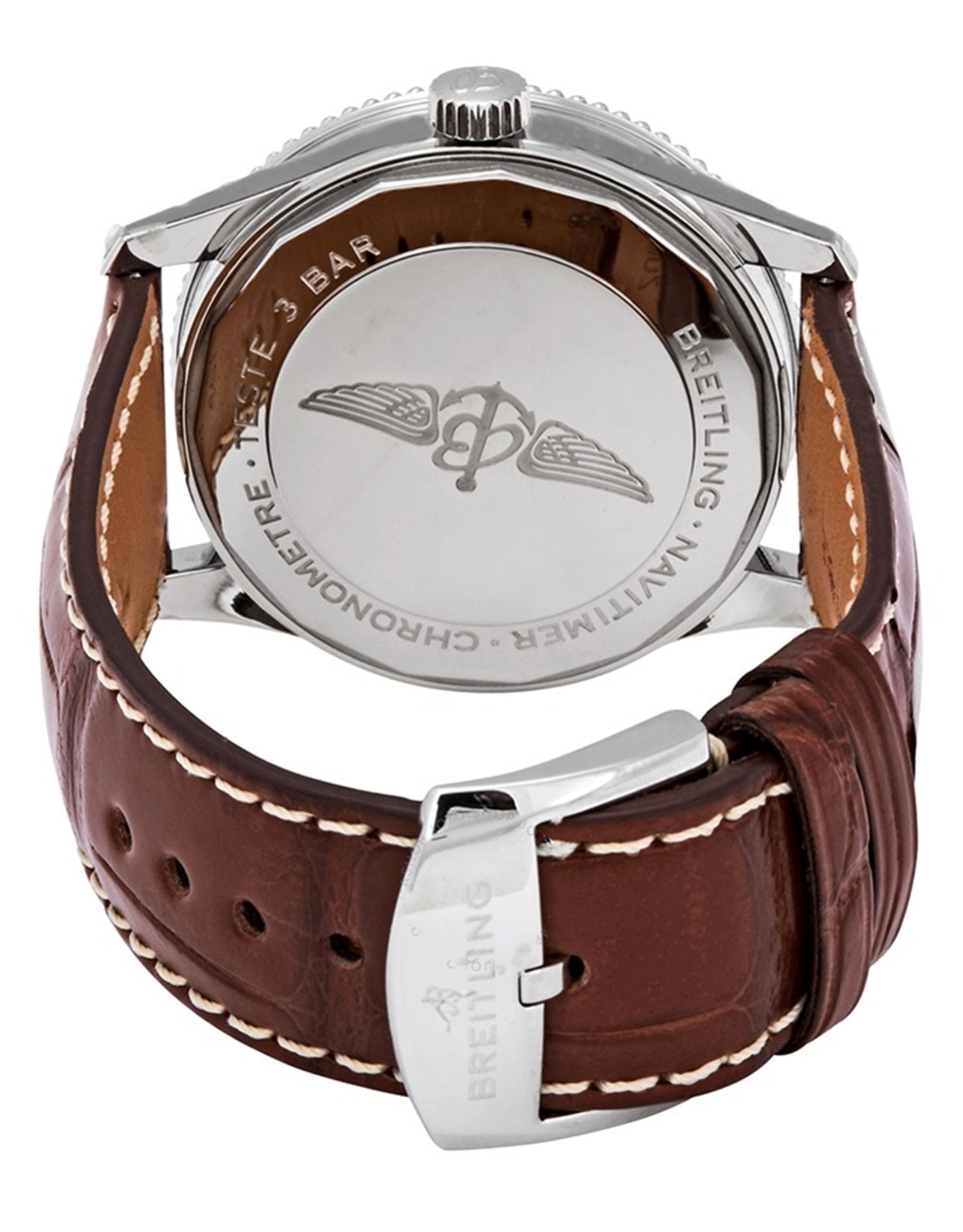 Breitling Navitimer Blu Quadrante Cuoio Cinghia A17325211C1P2 38MM-2